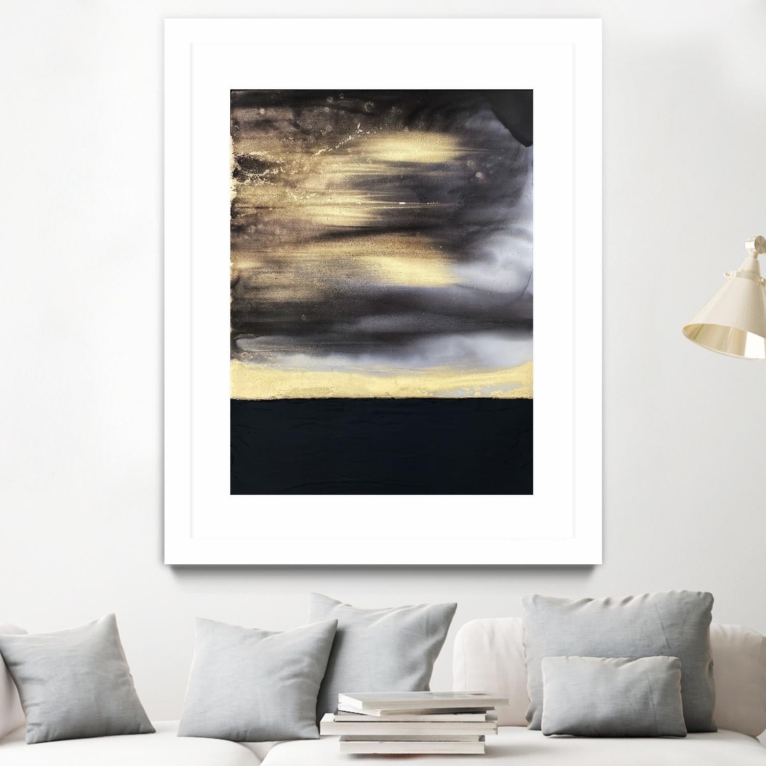 Golden Dawn -Purple by Alyson Mccrink on GIANT ART - beige abstract horizon