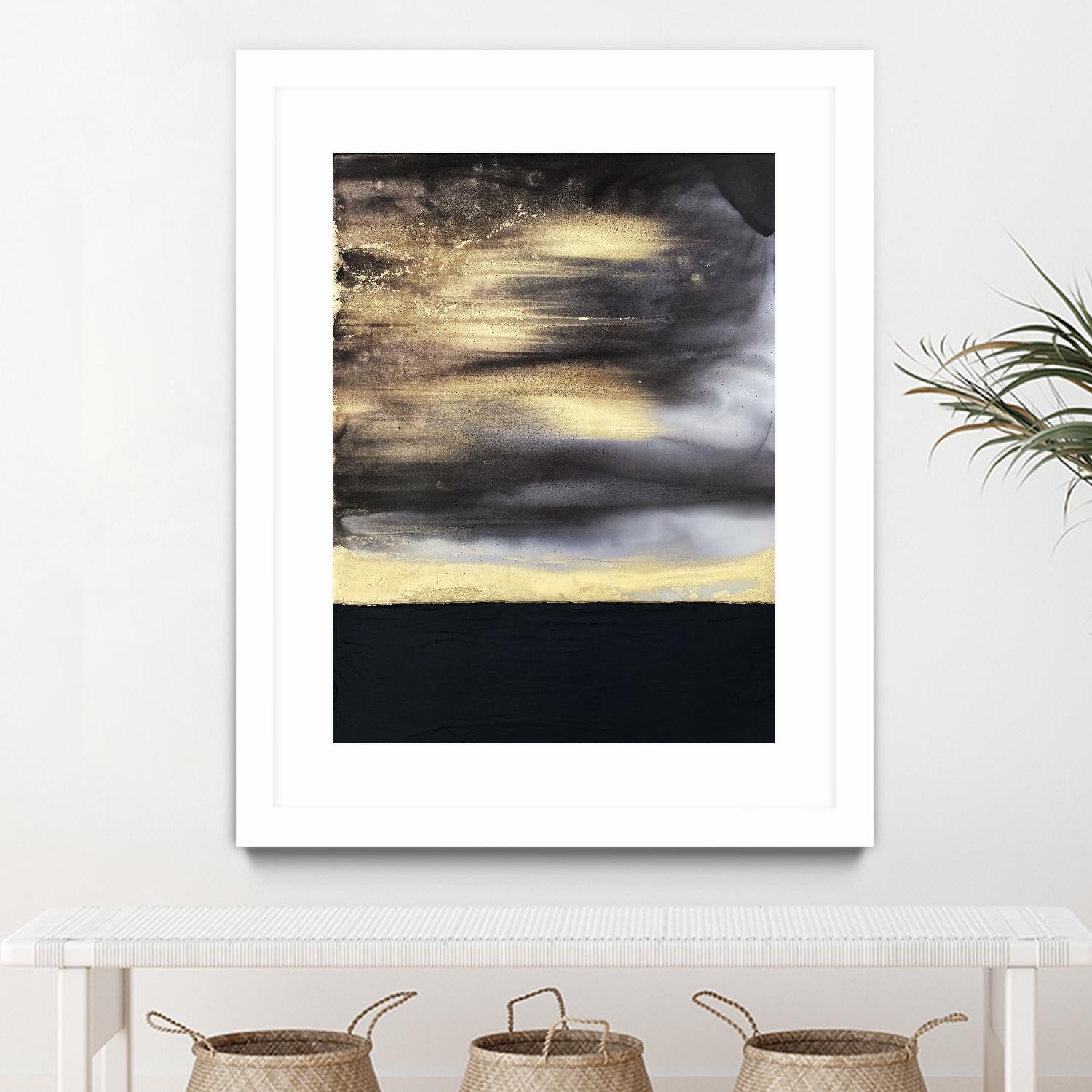Golden Dawn -Purple by Alyson Mccrink on GIANT ART - beige abstract horizon