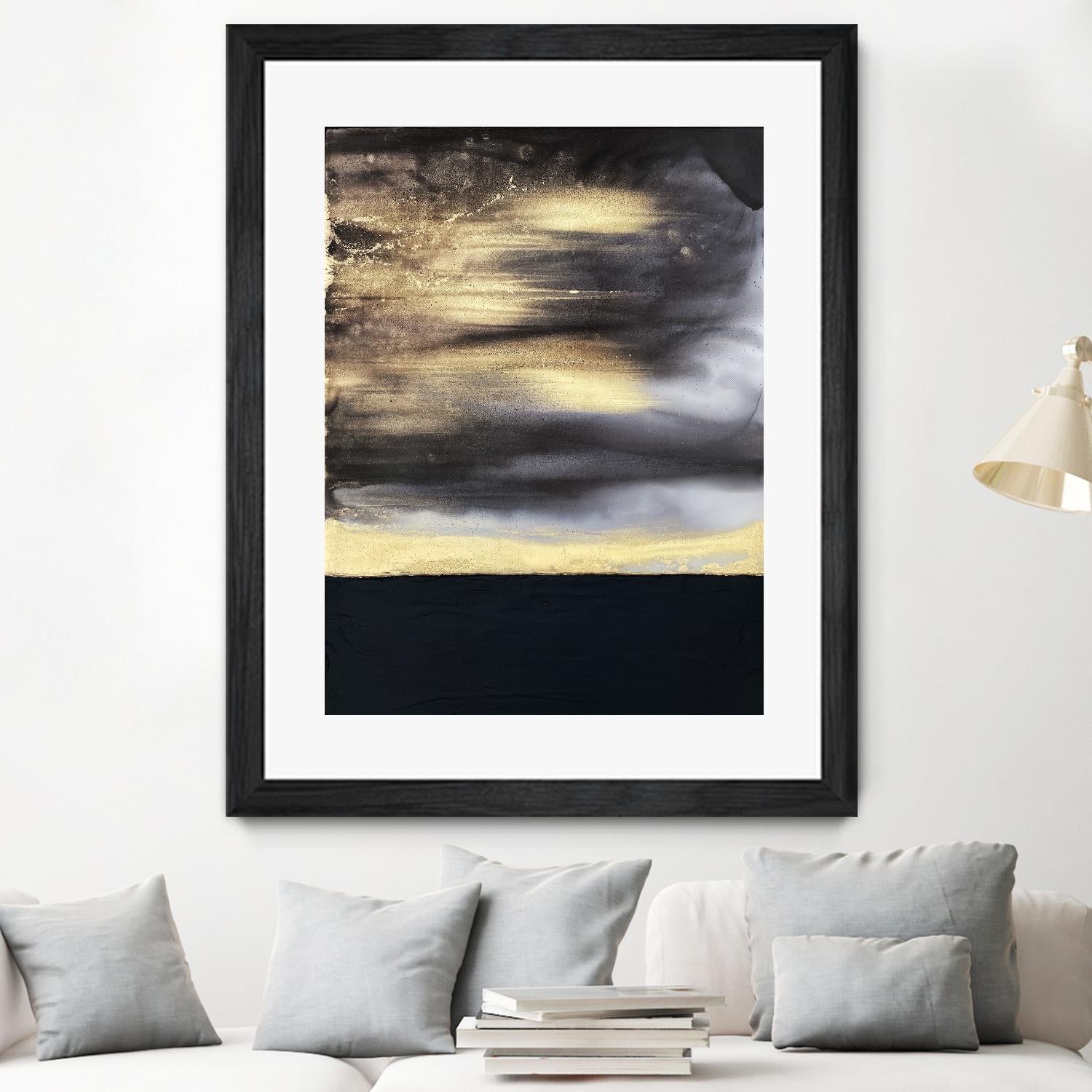 Golden Dawn -Purple by Alyson Mccrink on GIANT ART - beige abstract horizon