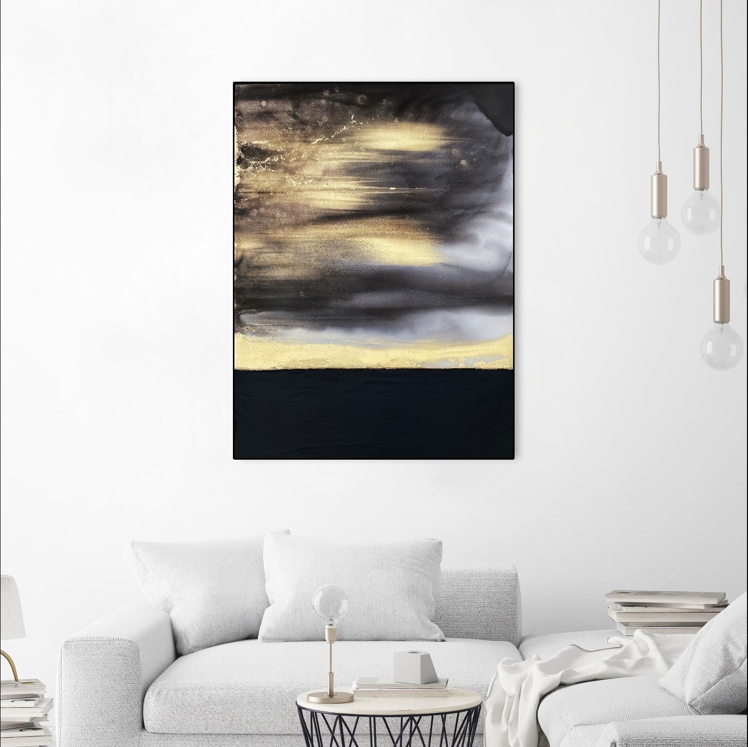 Golden Dawn -Purple by Alyson Mccrink on GIANT ART - beige abstract horizon