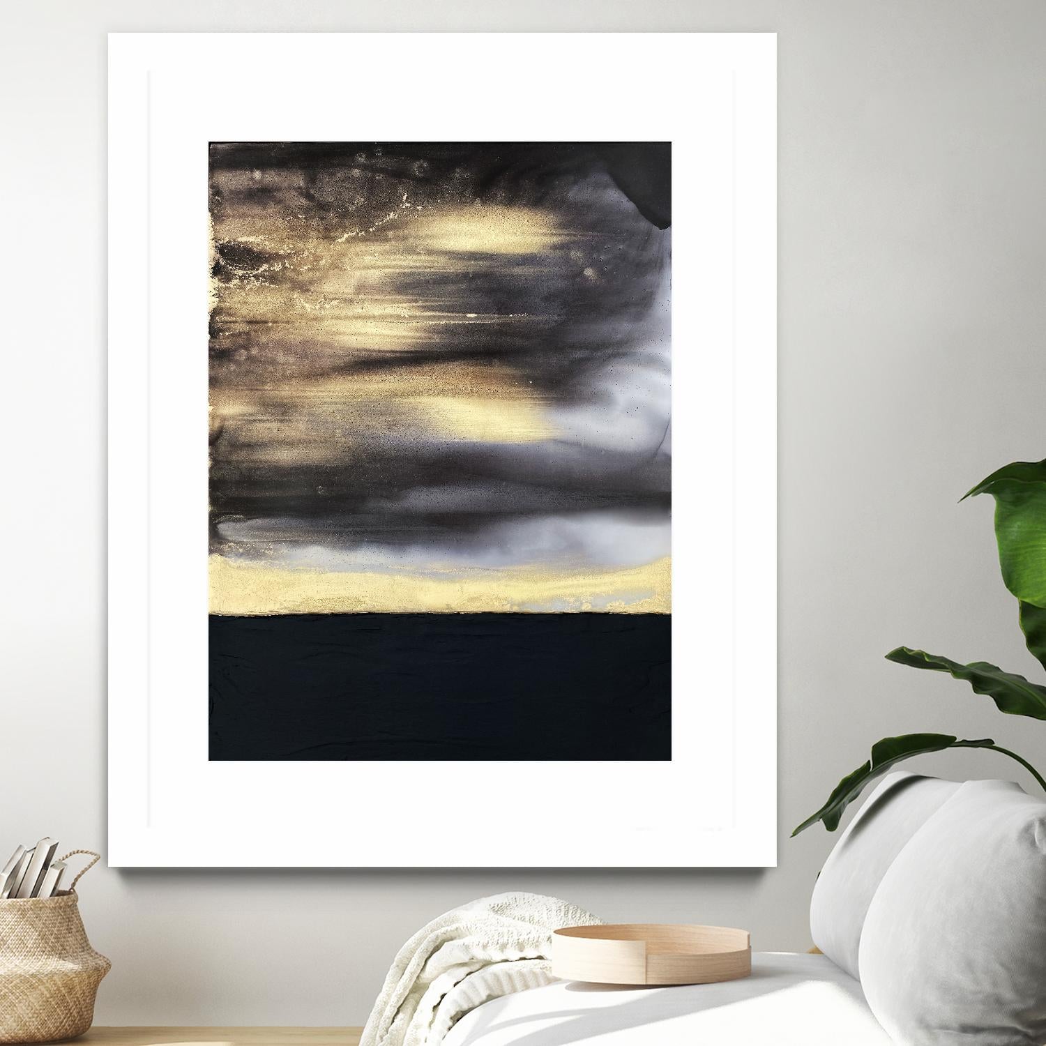 Golden Dawn -Purple by Alyson Mccrink on GIANT ART - beige abstract horizon