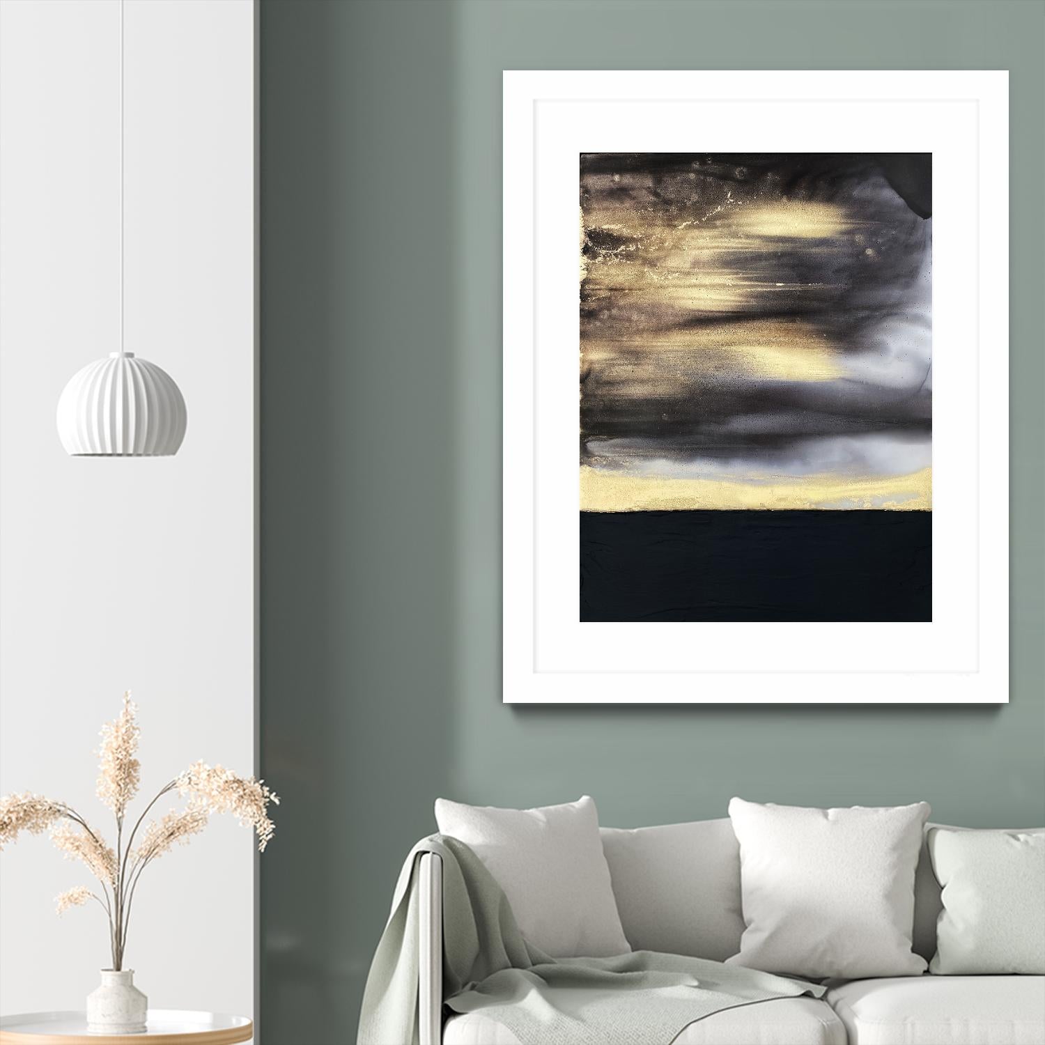 Golden Dawn -Purple by Alyson Mccrink on GIANT ART - beige abstract horizon