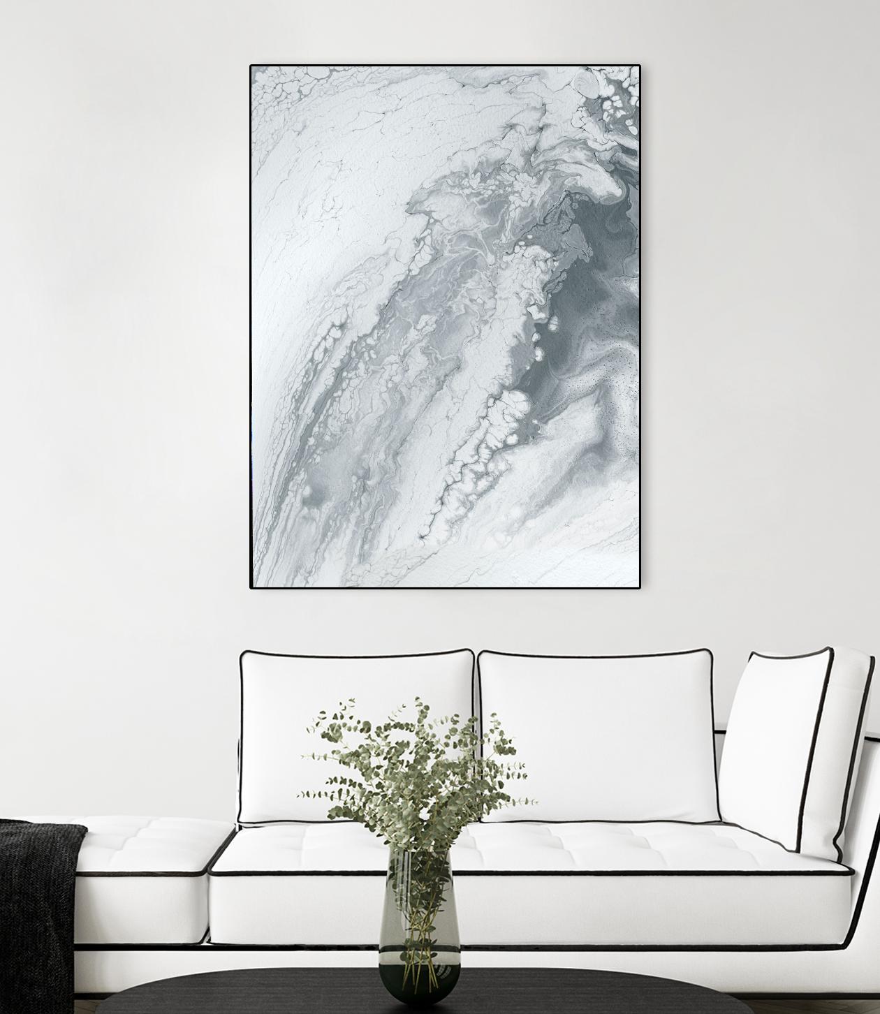 Light Of The Cave by Alyson Mccrink on GIANT ART - grey abstract monochrome