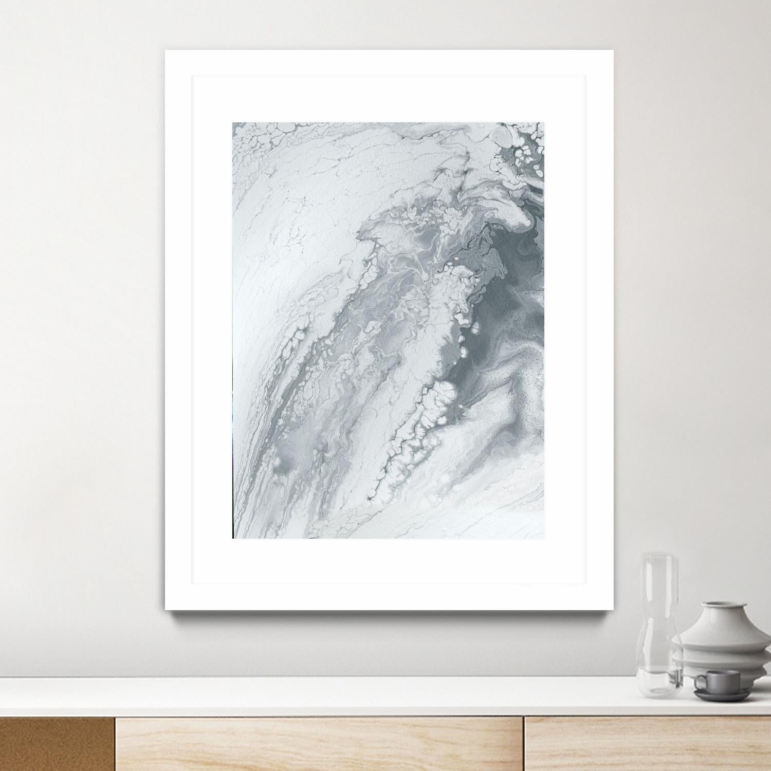 Light Of The Cave by Alyson Mccrink on GIANT ART - white abstract monochrome
