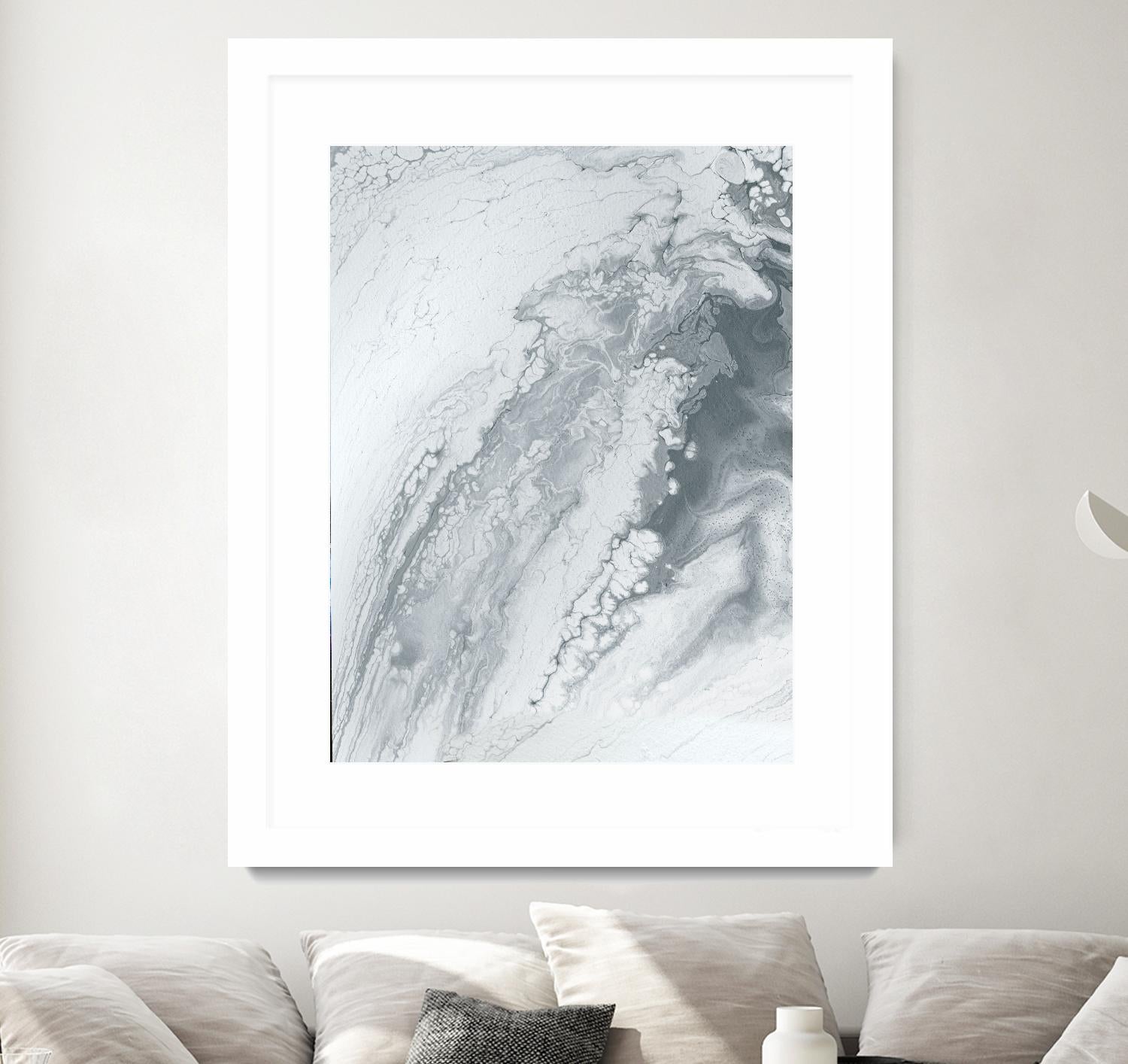 Light Of The Cave by Alyson Mccrink on GIANT ART - white abstract monochrome