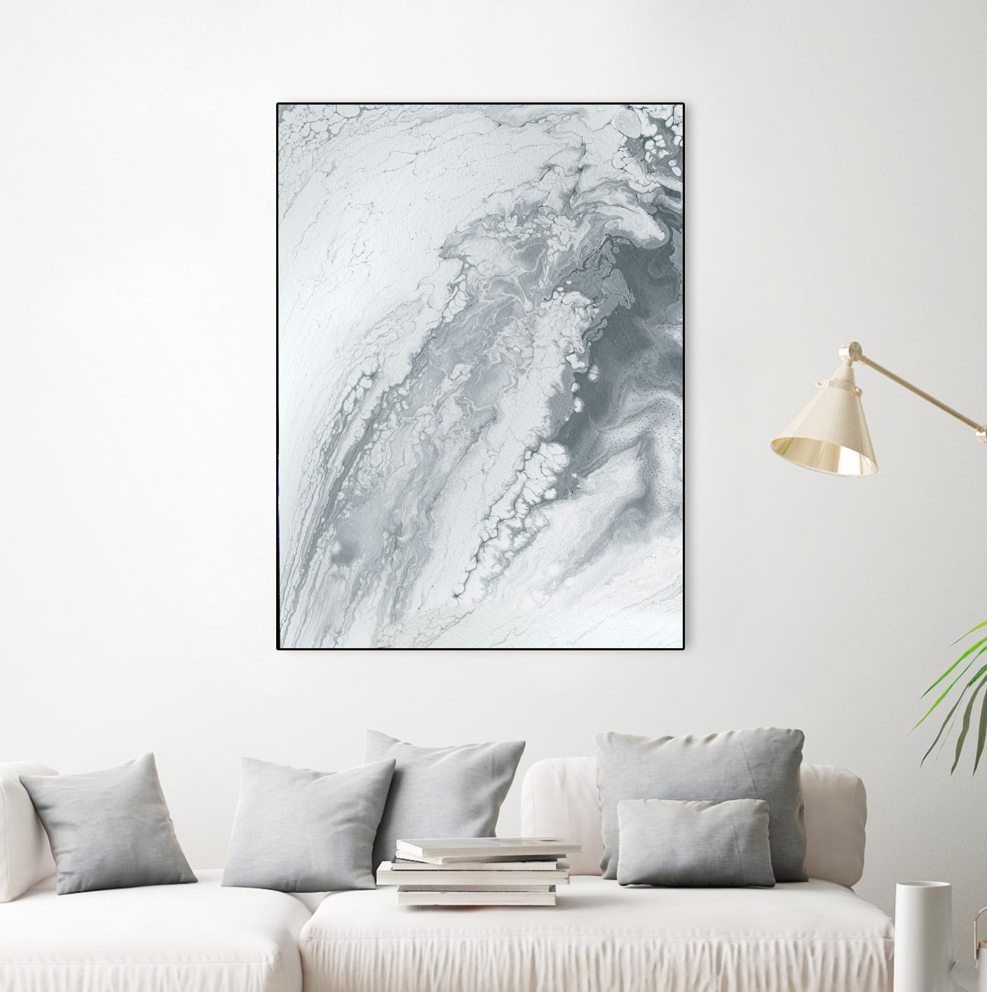 Light Of The Cave by Alyson Mccrink on GIANT ART - grey abstract monochrome