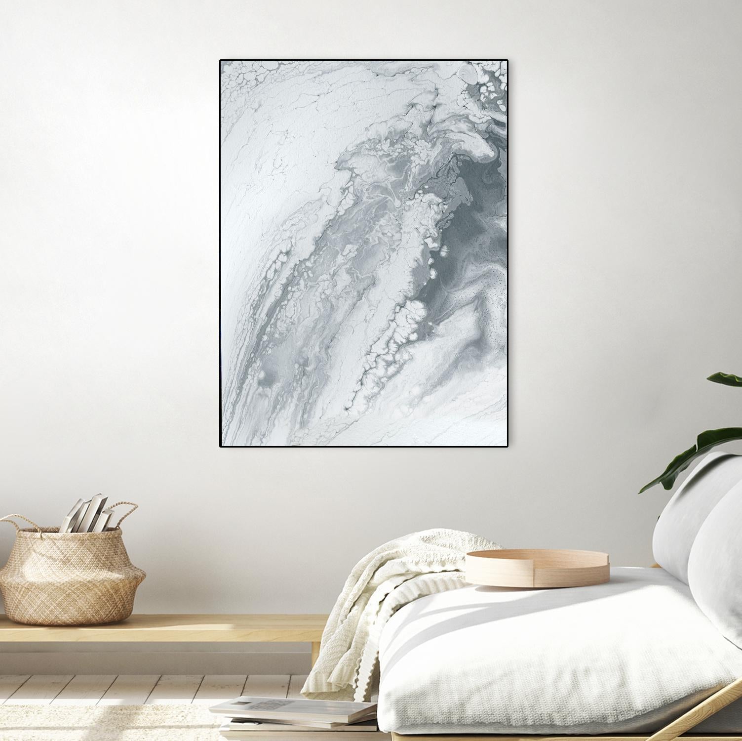 Light Of The Cave by Alyson Mccrink on GIANT ART - grey abstract monochrome