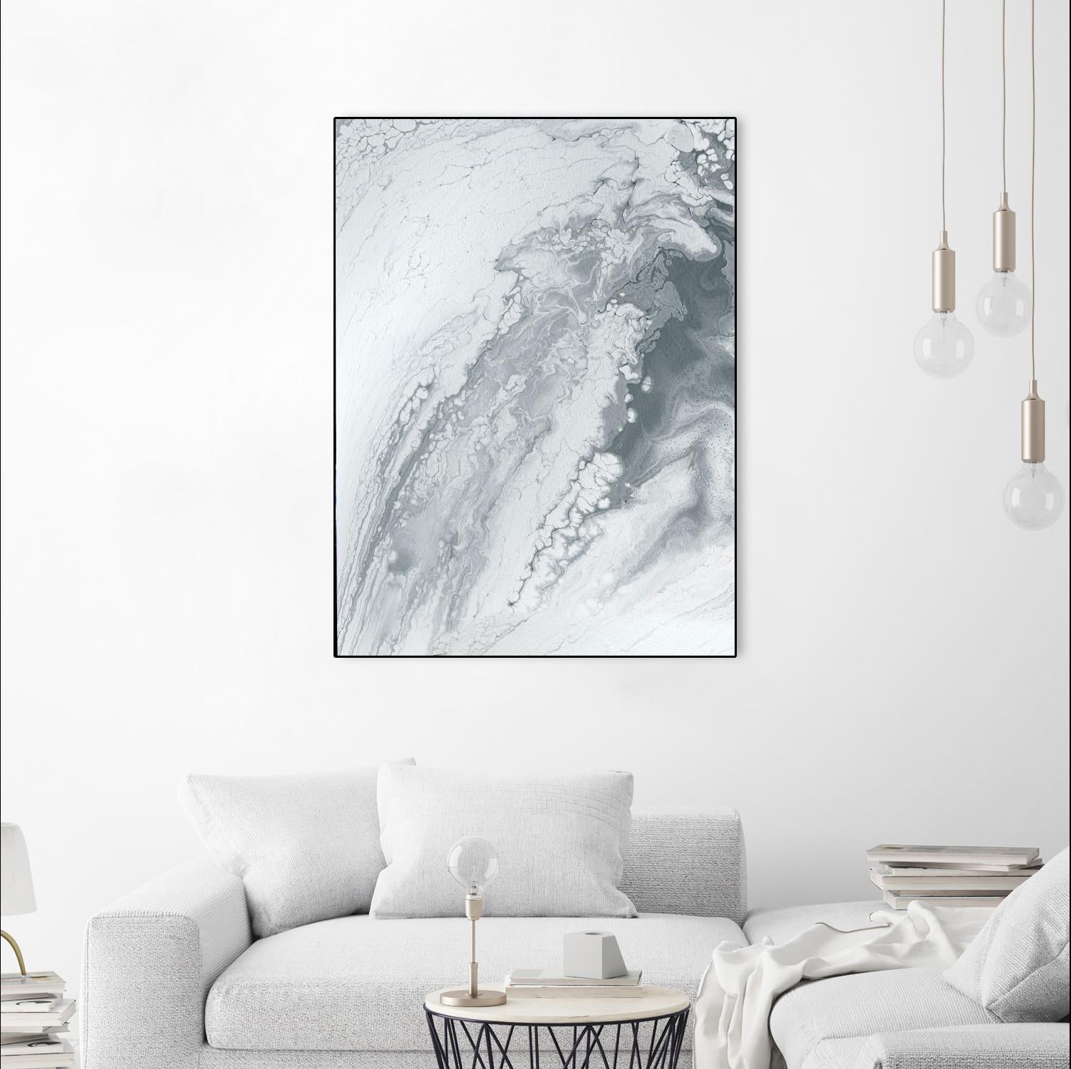 Light Of The Cave by Alyson Mccrink on GIANT ART - grey abstract monochrome