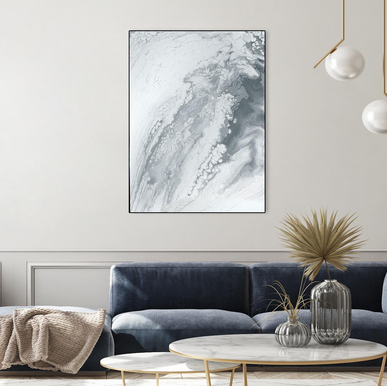 Light Of The Cave by Alyson Mccrink on GIANT ART - grey abstract monochrome