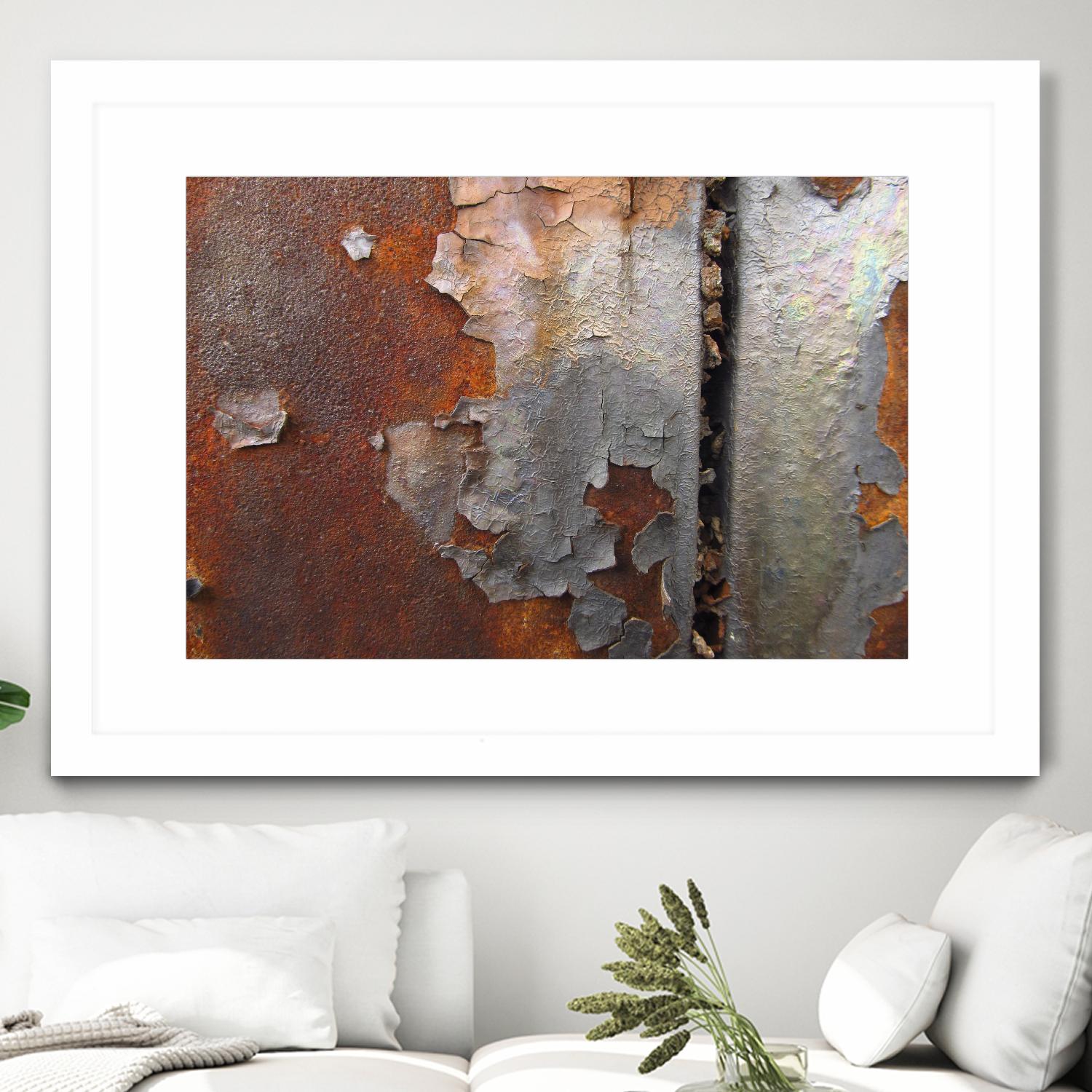 Rusty Panel Rouille III by Jean-François Dupuis on GIANT ART - orange abstract artiste québécois