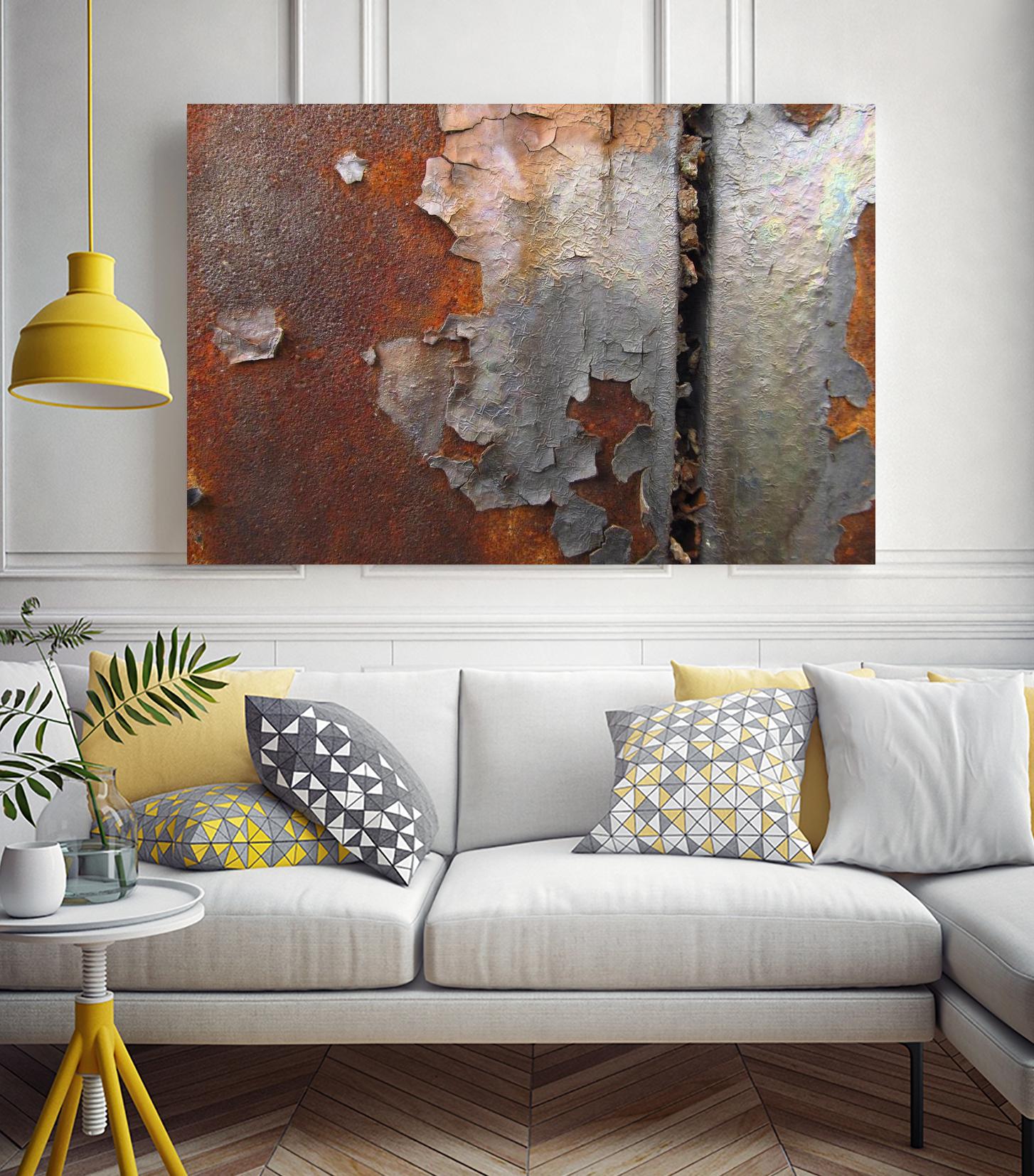 Rusty Panel Rouille III by Jean-François Dupuis on GIANT ART - orange abstract artiste québécois