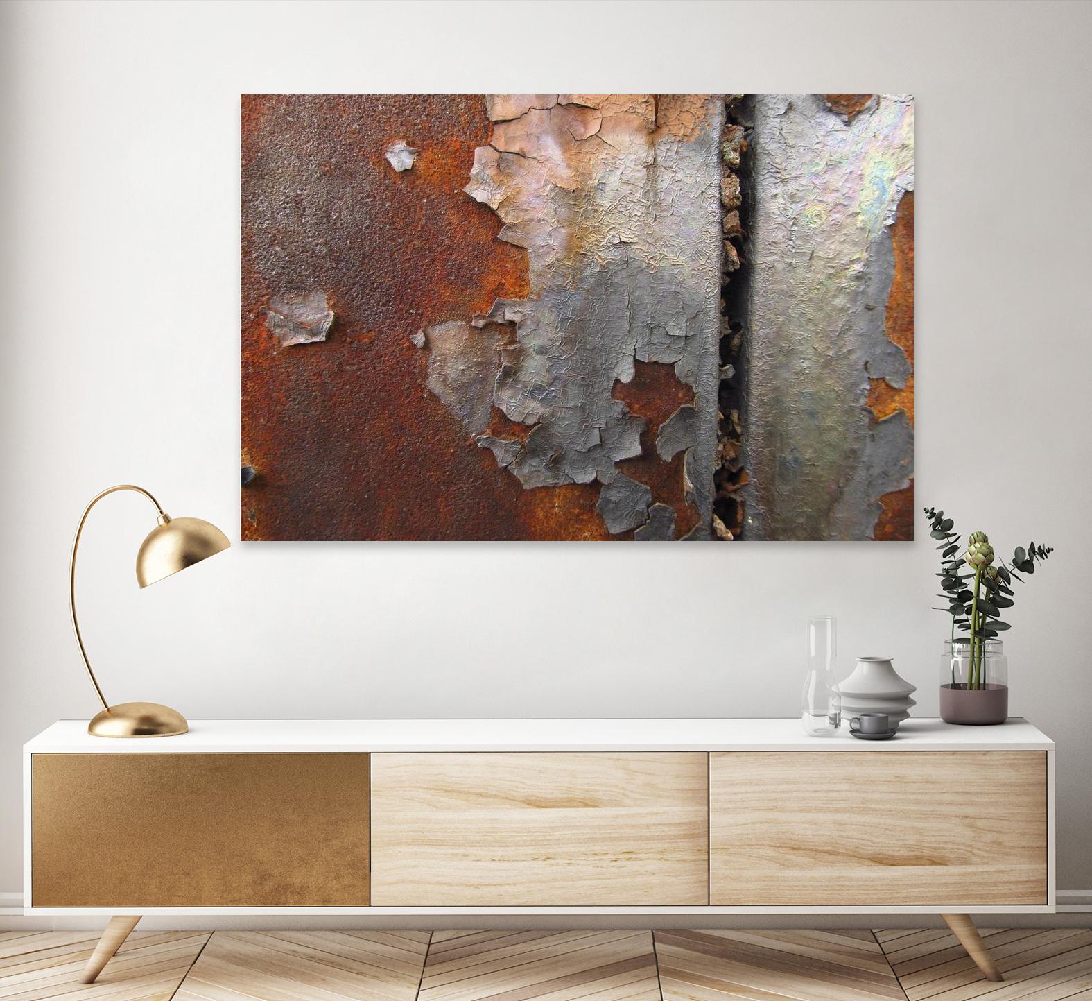 Rusty Panel Rouille III by Jean-François Dupuis on GIANT ART - orange abstract artiste québécois