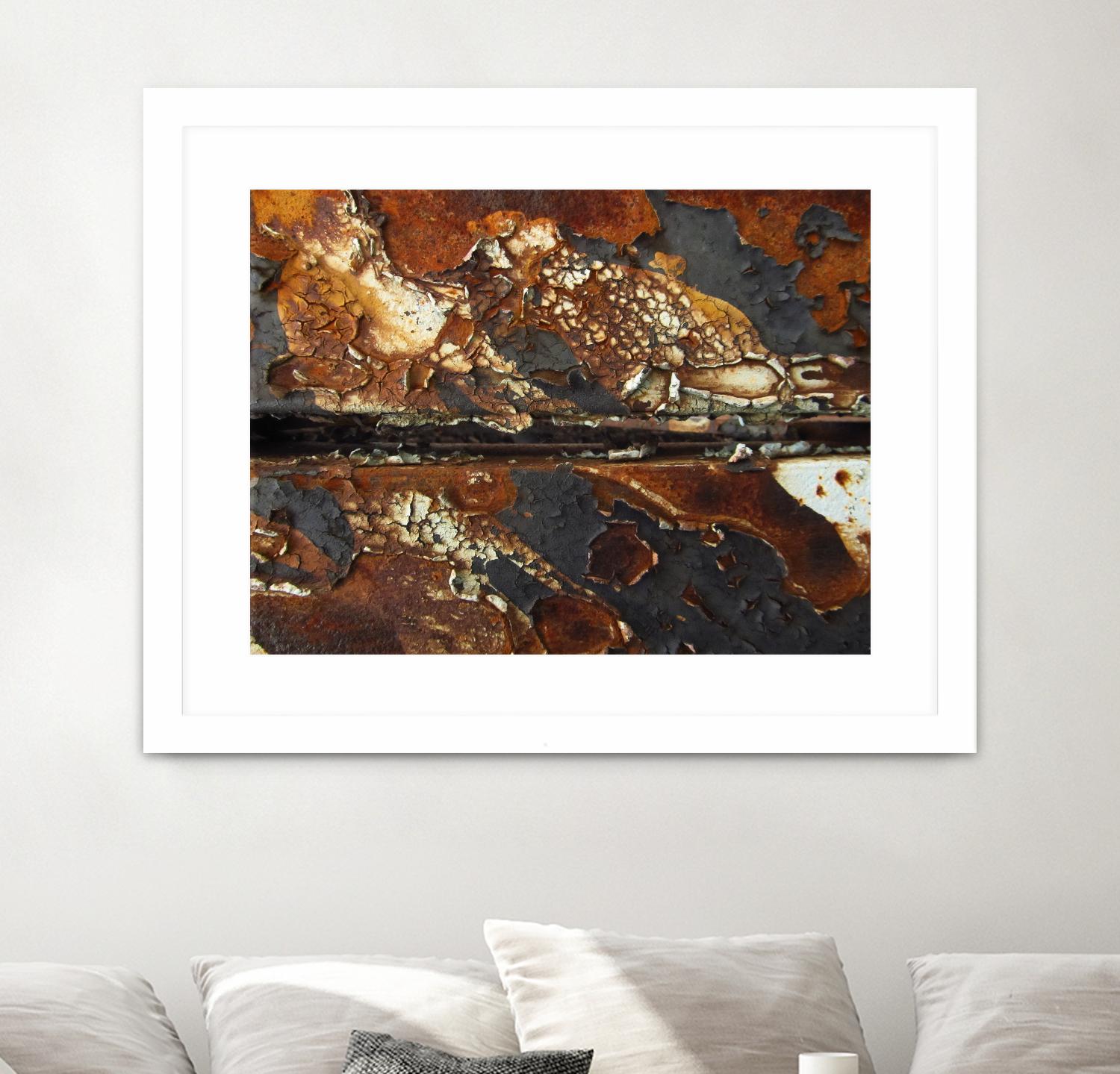 Rusty Panel Rouille V by Jean-François Dupuis on GIANT ART - orange abstract rust