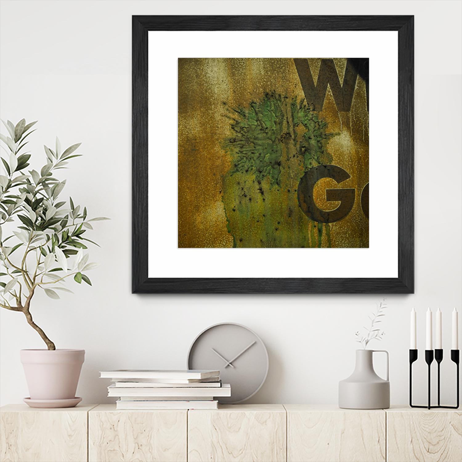 Rusty Panel by Jean-François Dupuis on GIANT ART - beige typography artiste québécois