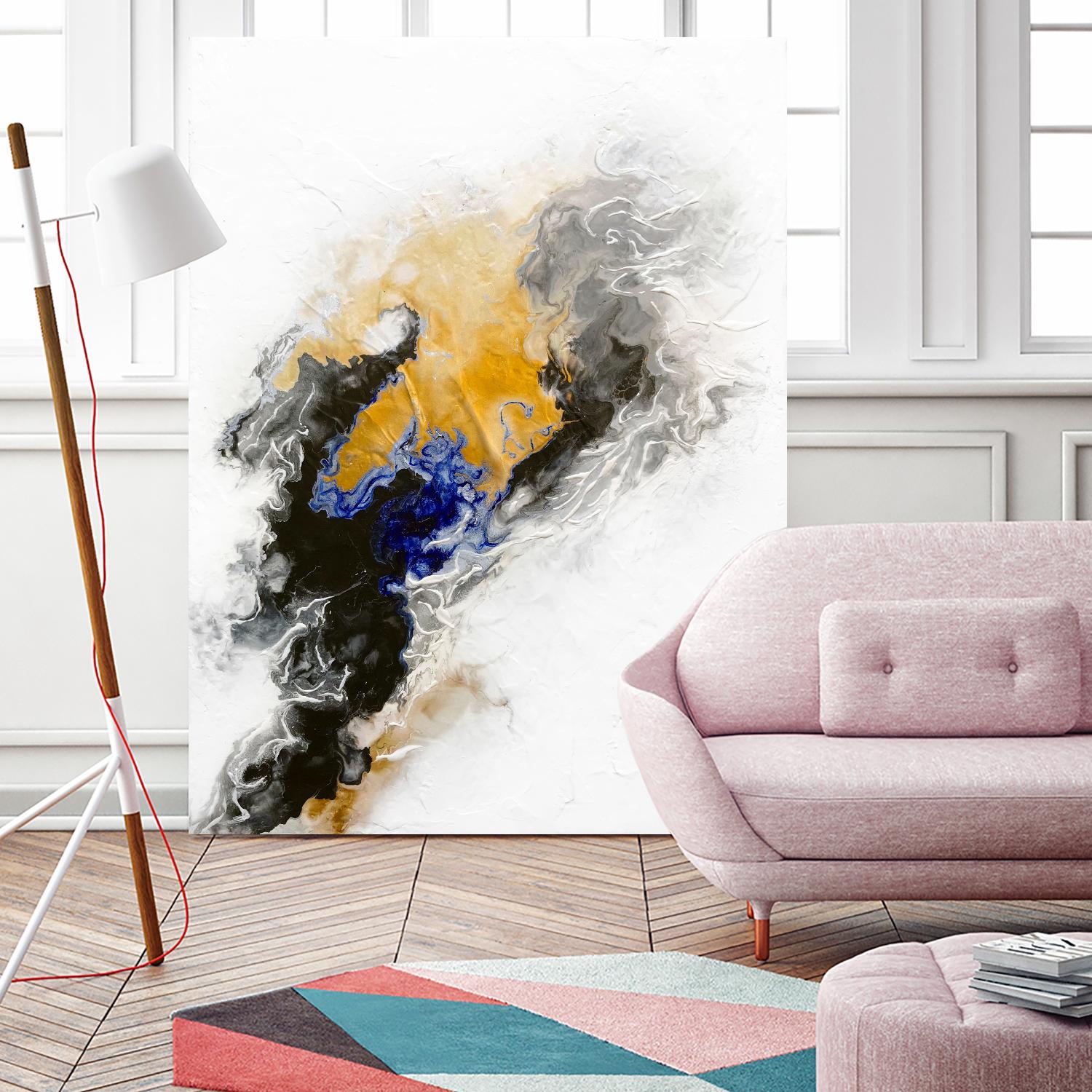 Riverbed by Alyson Mccrink on GIANT ART - yellow abstract