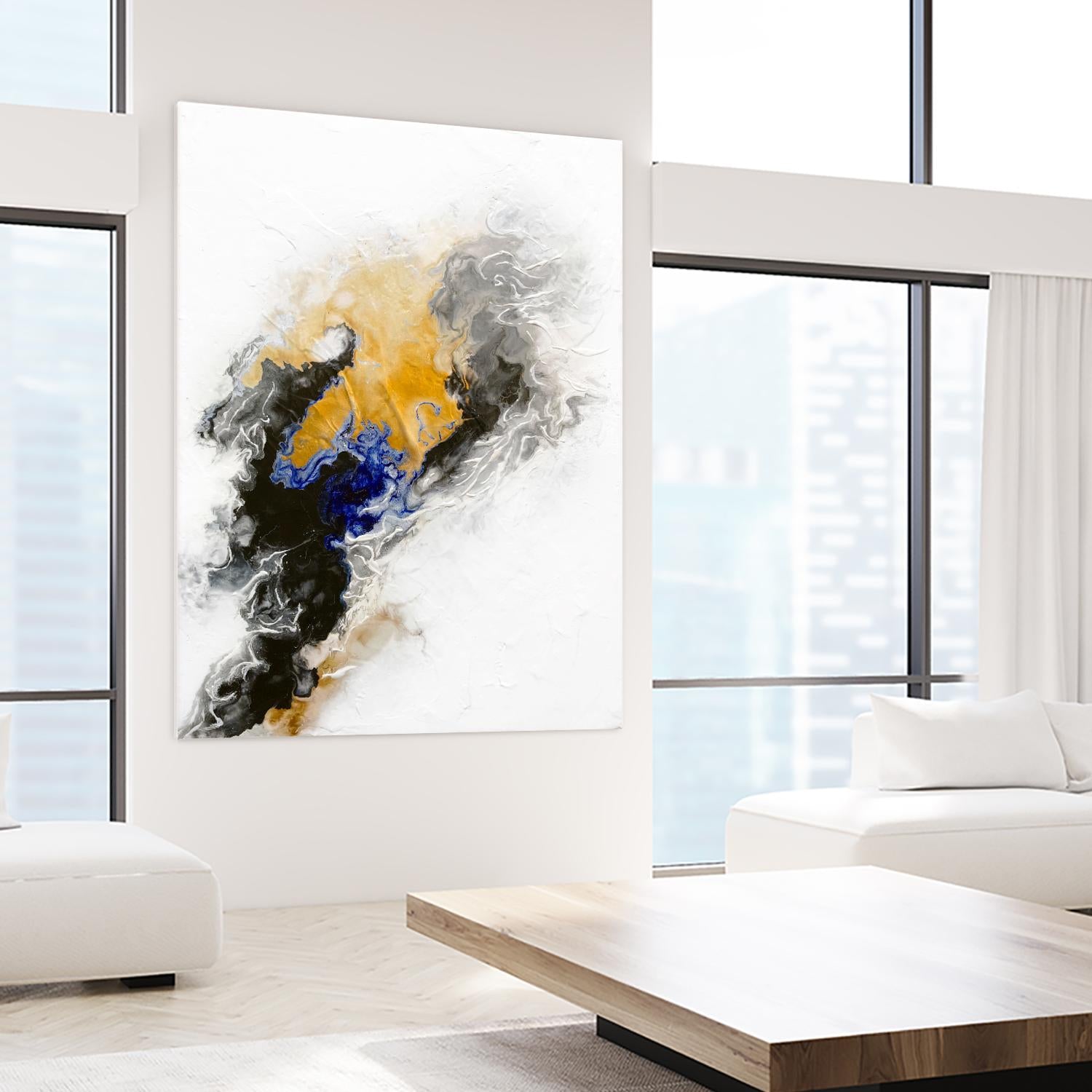 Riverbed by Alyson Mccrink on GIANT ART - yellow abstract