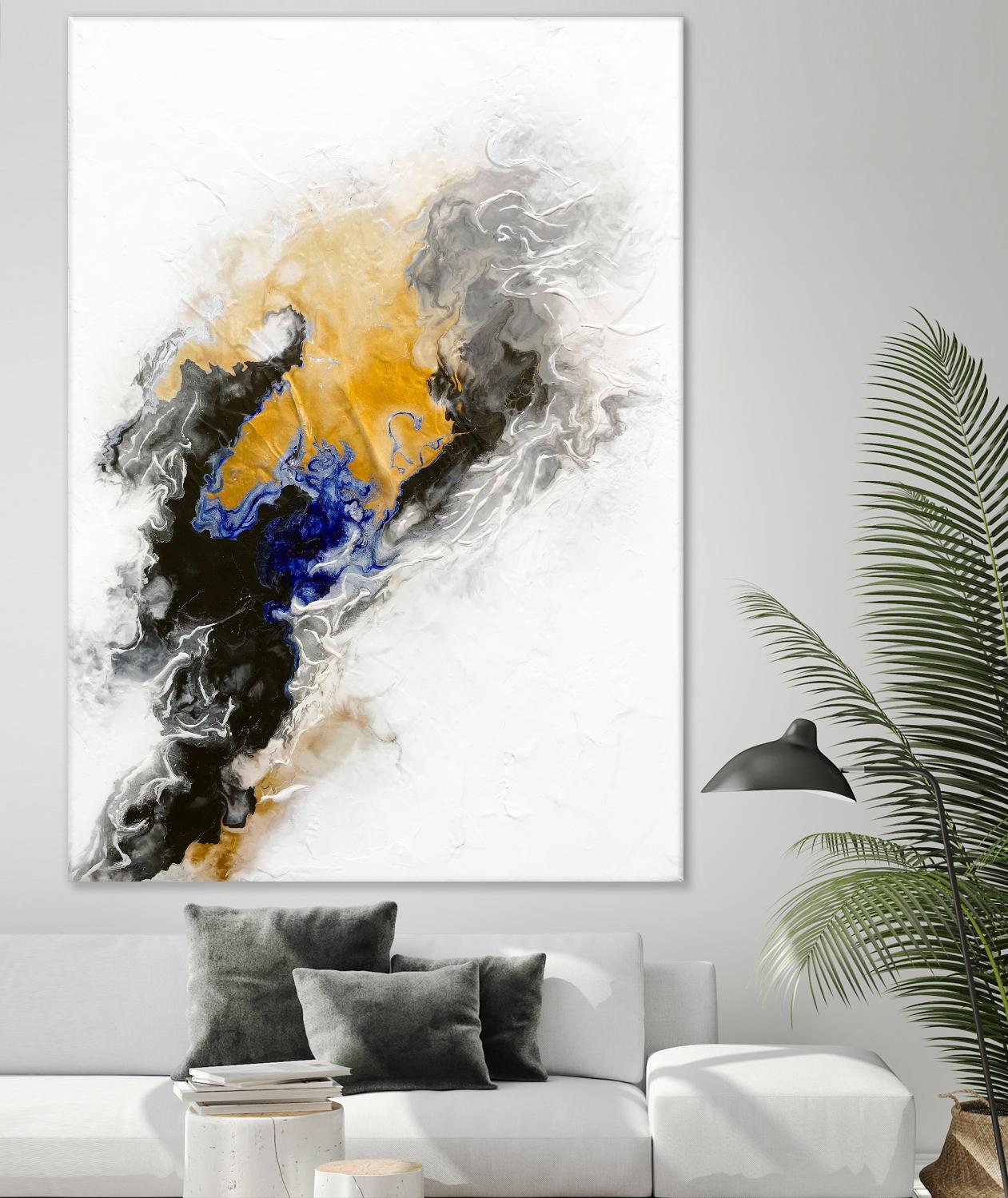Riverbed by Alyson Mccrink on GIANT ART - yellow abstract