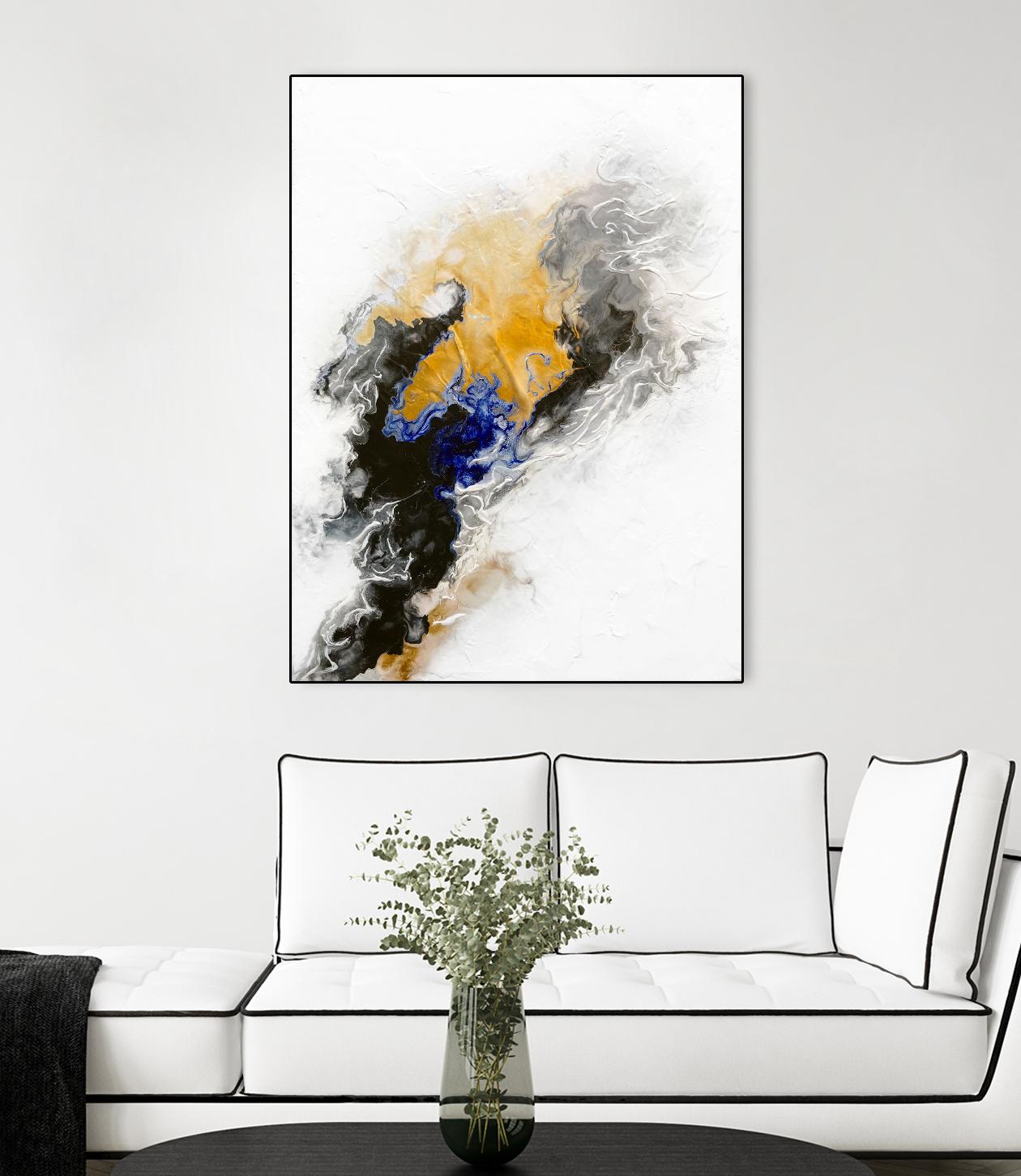 Riverbed by Alyson Mccrink on GIANT ART - yellow abstract