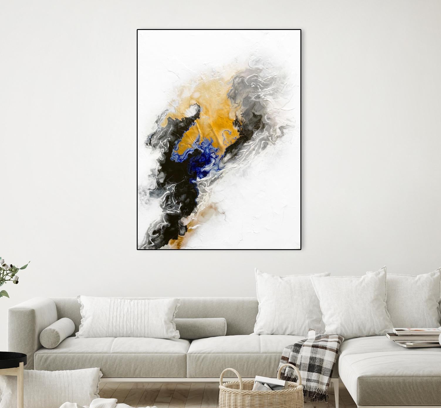 Riverbed by Alyson Mccrink on GIANT ART - yellow abstract