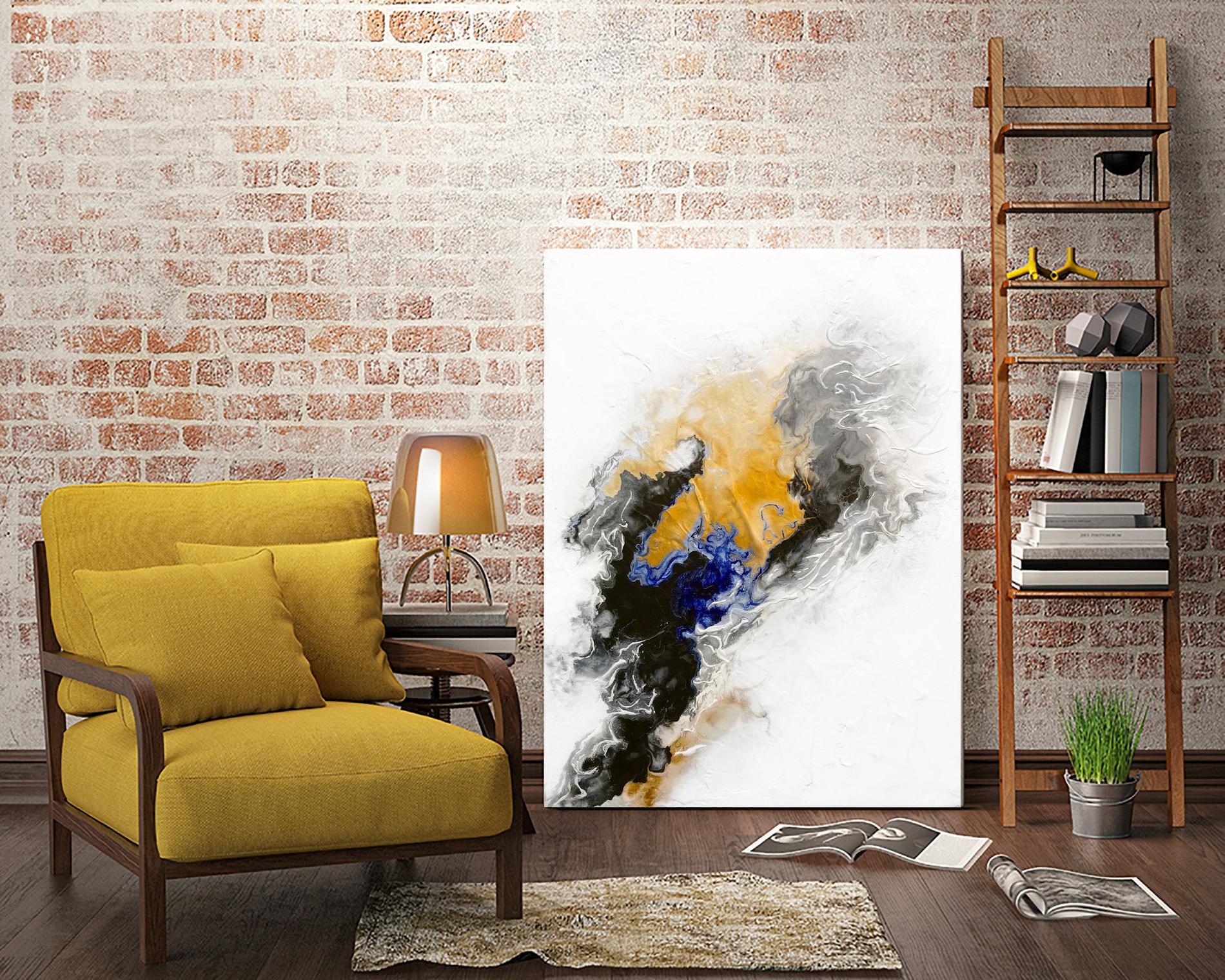Riverbed by Alyson Mccrink on GIANT ART - blue abstract abstract