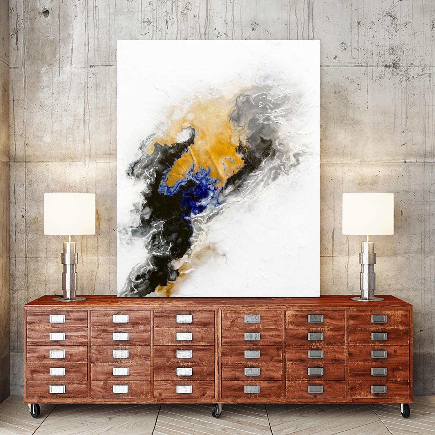 Riverbed by Alyson Mccrink on GIANT ART - blue abstract abstract