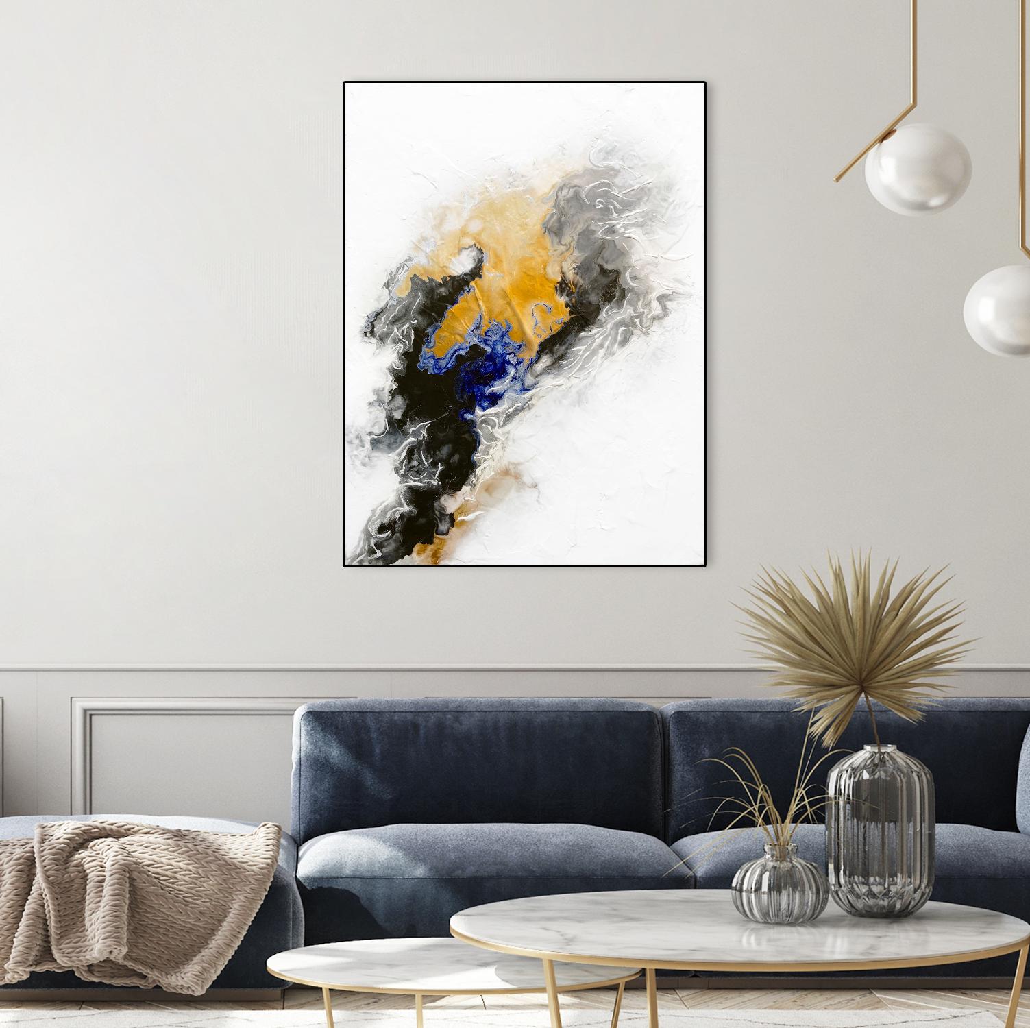 Riverbed by Alyson Mccrink on GIANT ART - yellow abstract
