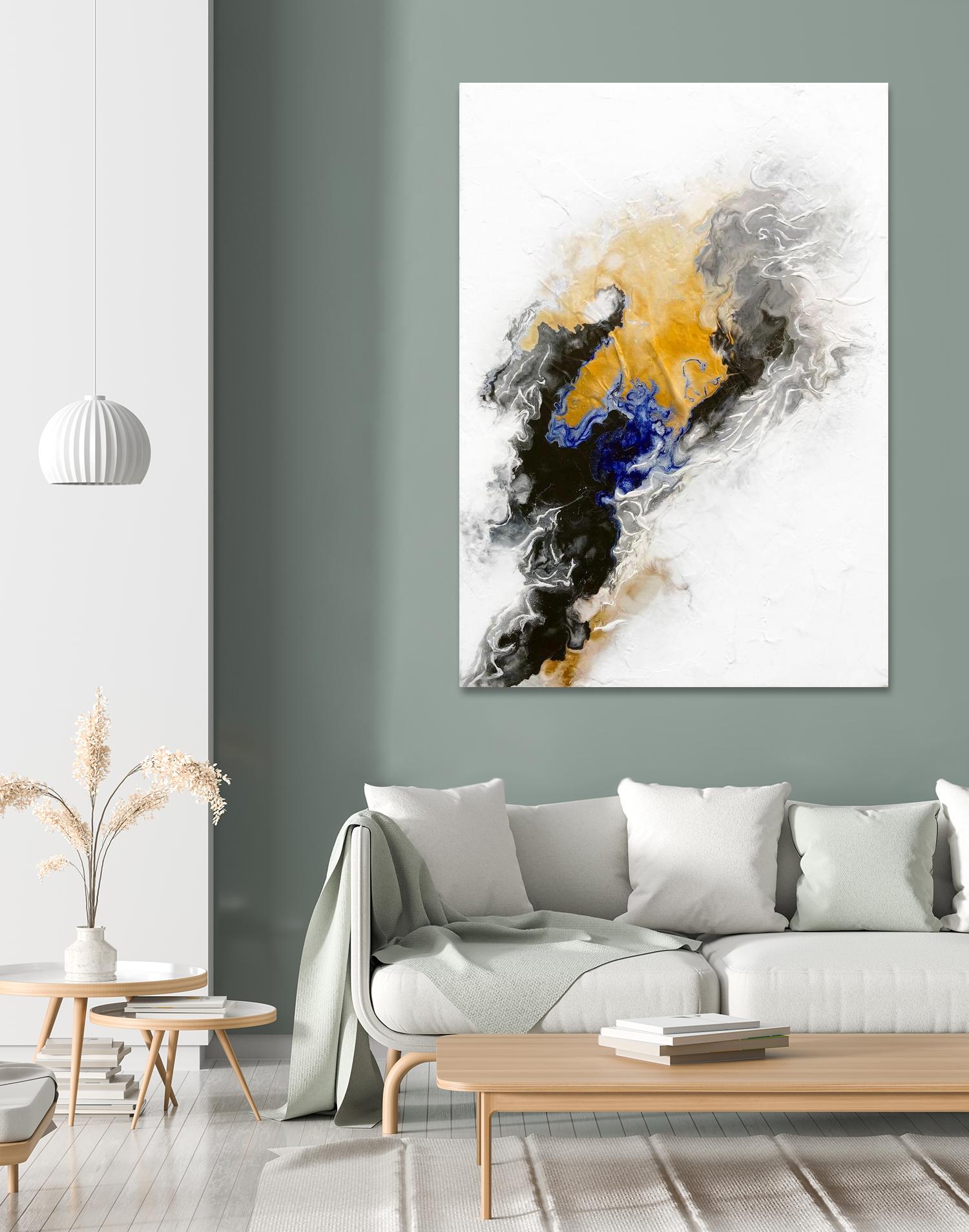 Riverbed by Alyson Mccrink on GIANT ART - blue abstract abstract