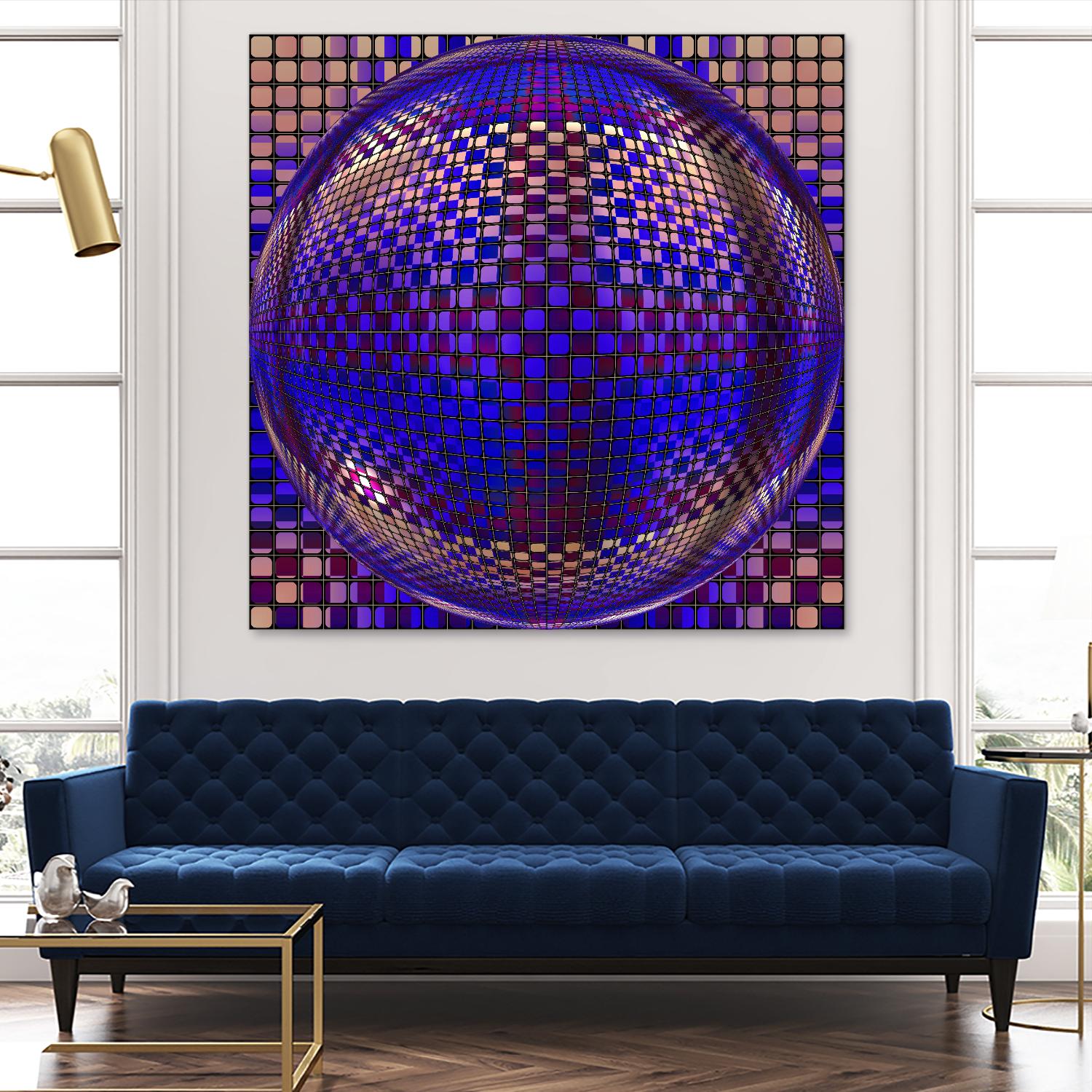 Motown III by Jefd on GIANT ART - blue digital round