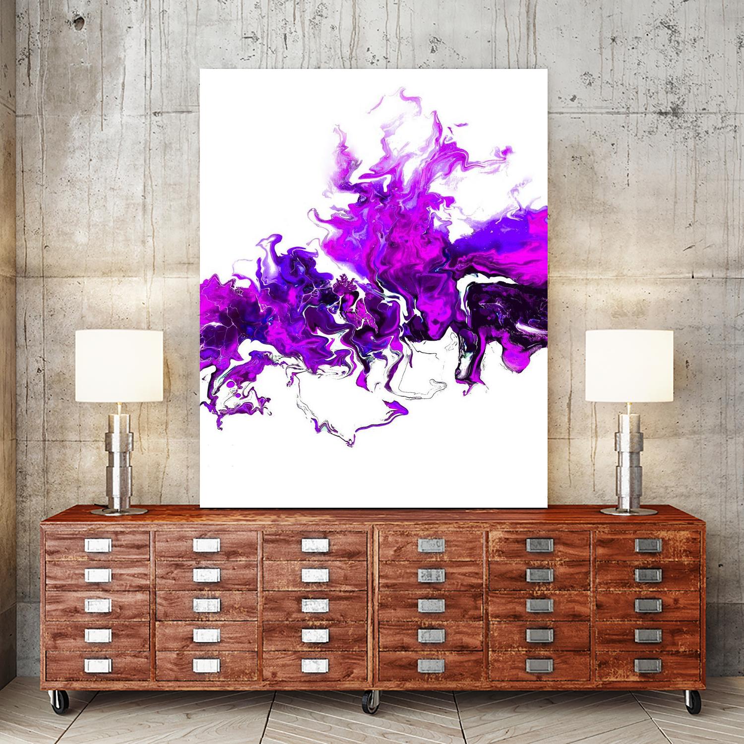 Rainbow Smoke -2 by Alyson Mccrink on GIANT ART - white abstract abstract