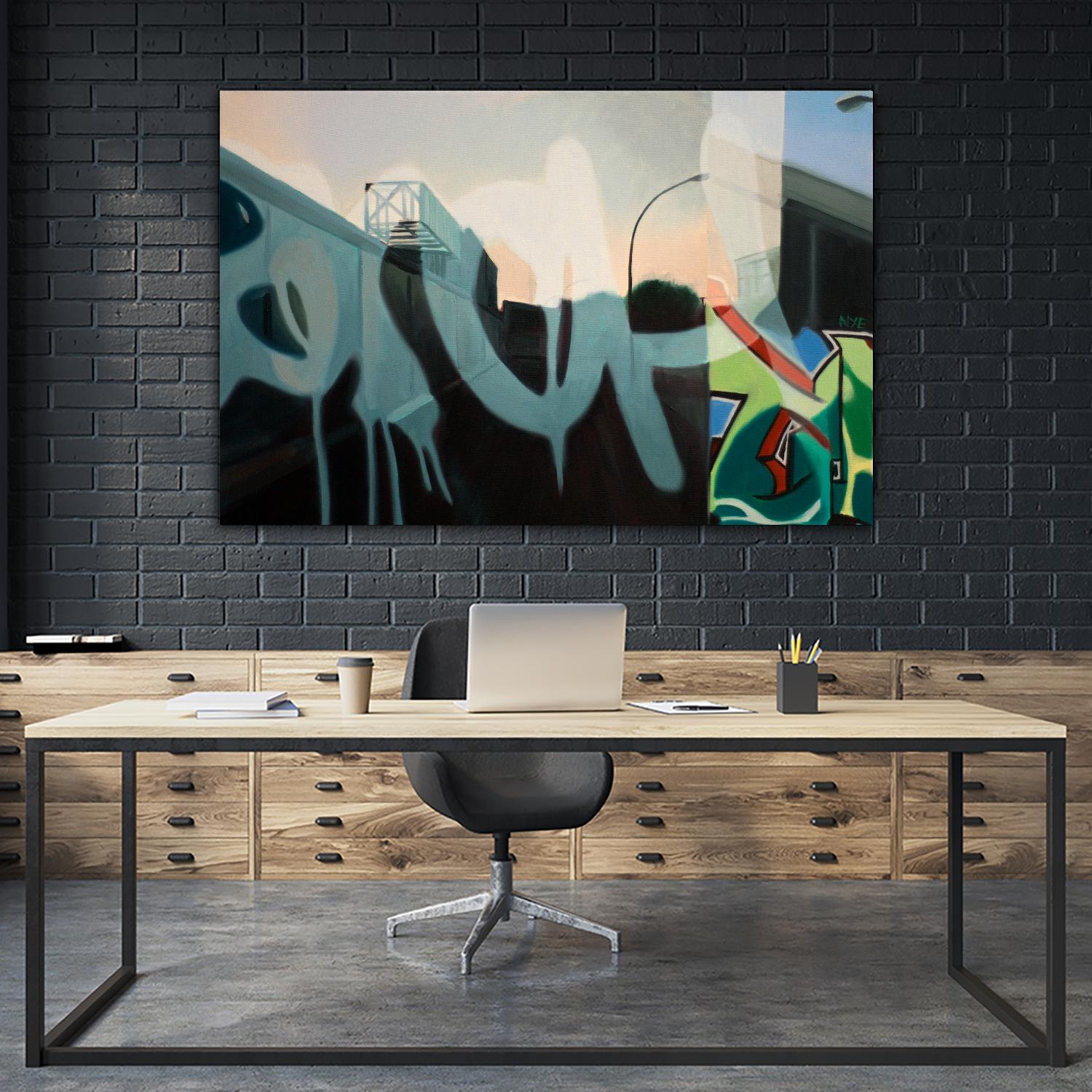 Insurgent Reminder by James Nye on GIANT ART - blue street art graffiti