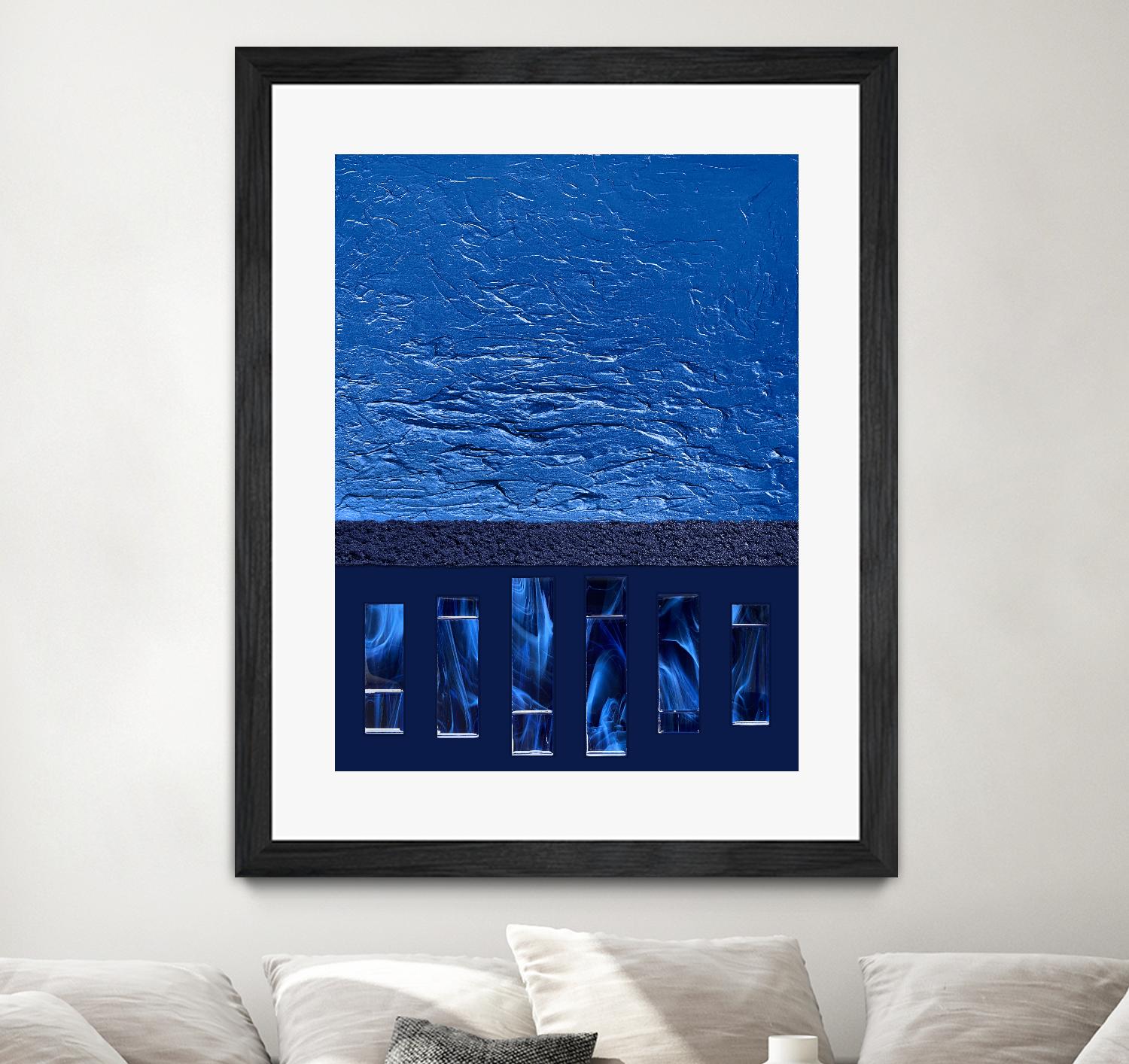 Silver Springs -1 by Alyson Mccrink on GIANT ART - blue digital ton sur ton