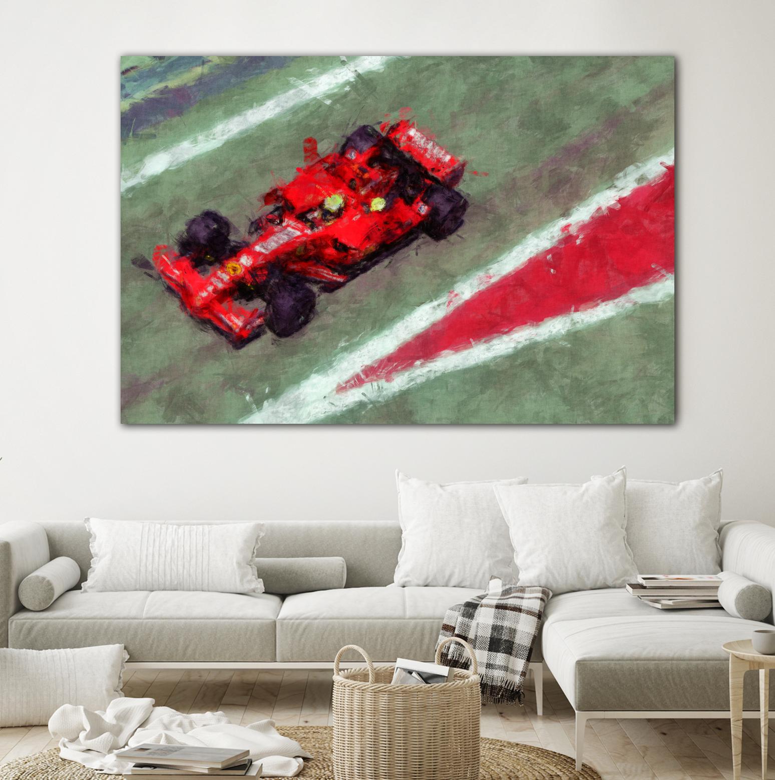 Formula 1 - V by Jean-François Dupuis on GIANT ART - red transportation automobile