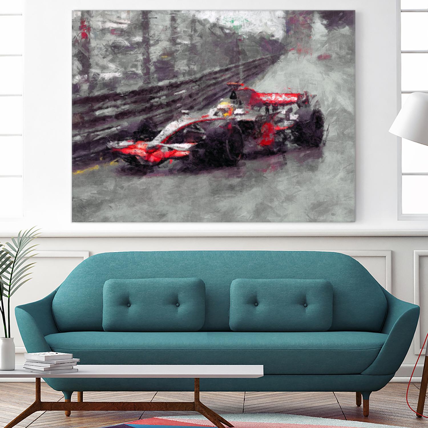 Formula 1 - VII by Jean-François Dupuis on GIANT ART - red transportation automobile