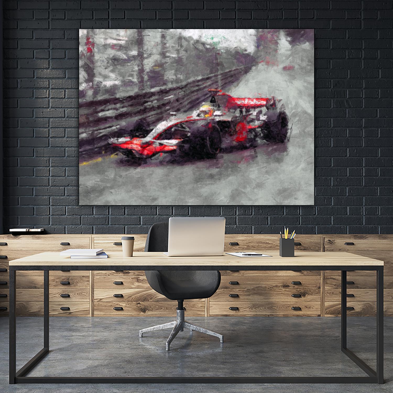 Formula 1 - VII by Jean-François Dupuis on GIANT ART - red transportation automobile