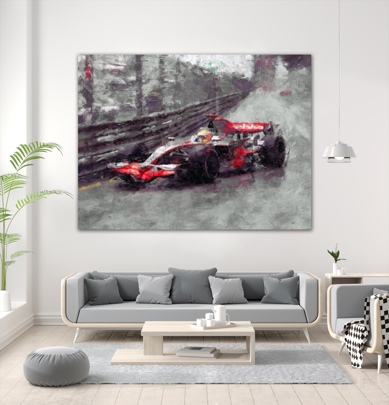 Formula 1 - VII by Jean-François Dupuis on GIANT ART - red transportation automobile