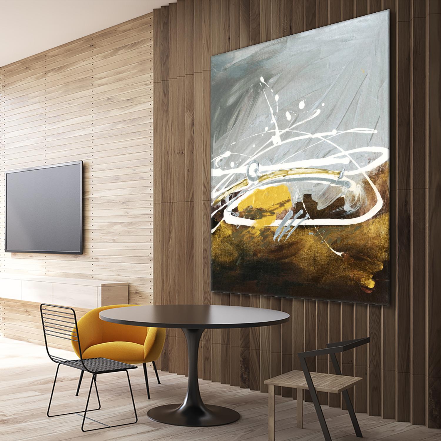 Golden Abstract by Meejlau on GIANT ART - gold abstract