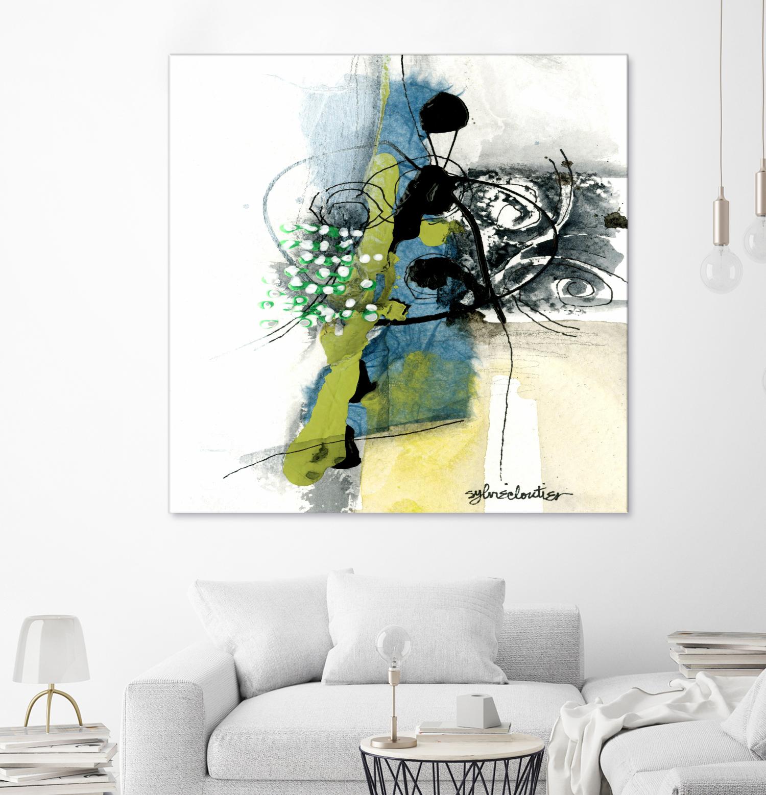 Jardinage by Sylvie Cloutier on GIANT ART - green abstract