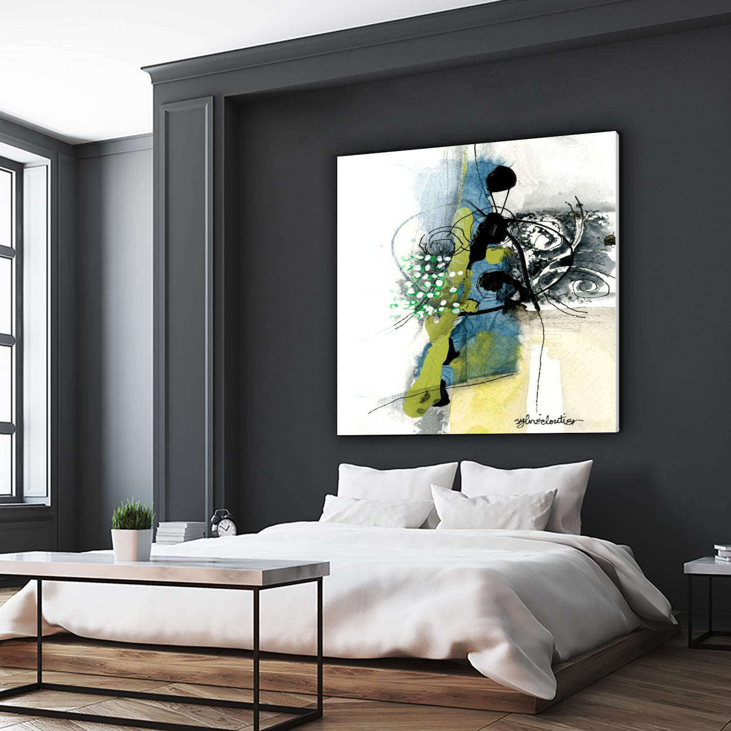 Jardinage by Sylvie Cloutier on GIANT ART - green abstract