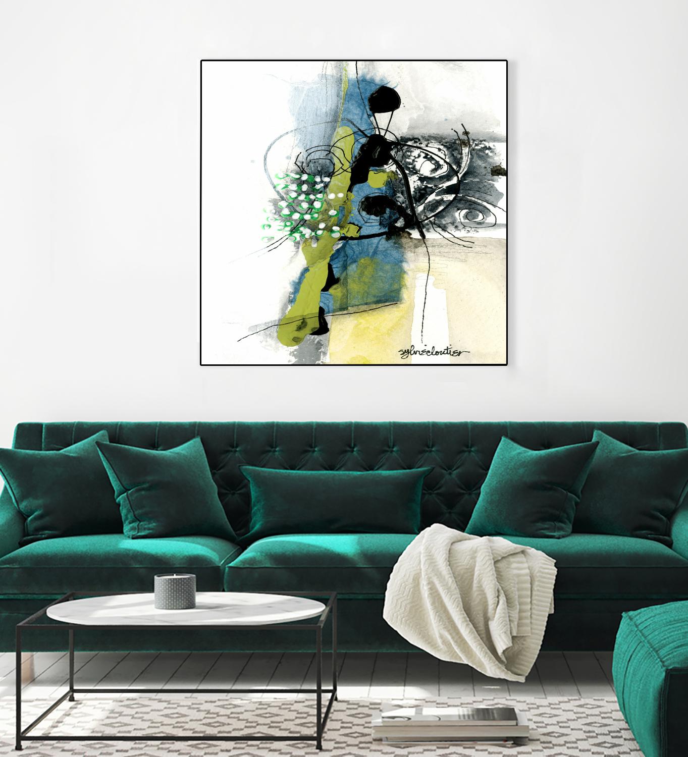 Jardinage by Sylvie Cloutier on GIANT ART - green abstract