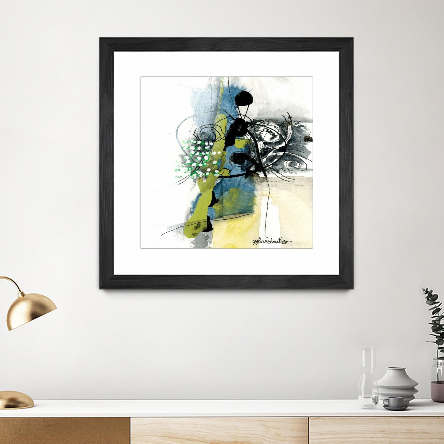 Jardinage by Sylvie Cloutier on GIANT ART - green abstract