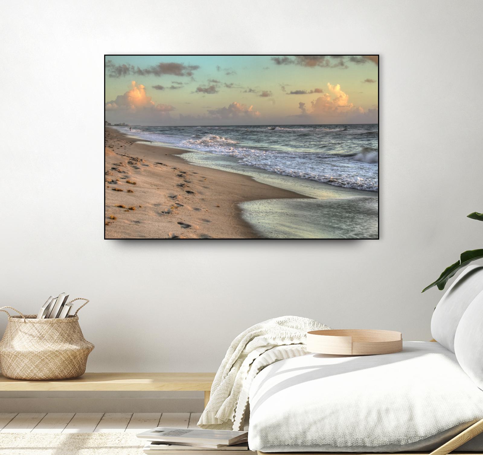 Indialantic 3 by Rene Griffith on GIANT ART - beige costal waves