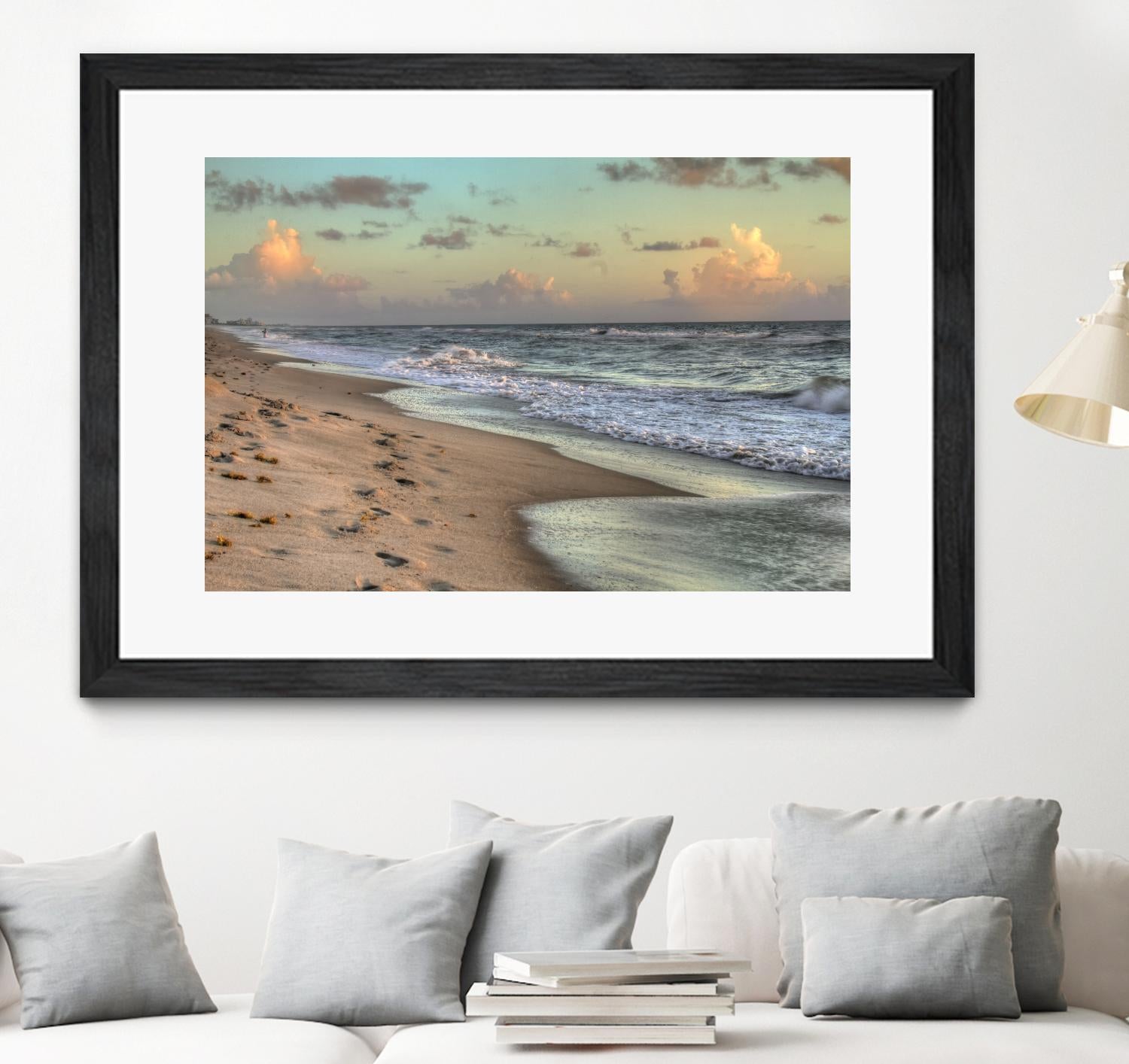 Indialantic 3 by Rene Griffith on GIANT ART - beige costal waves