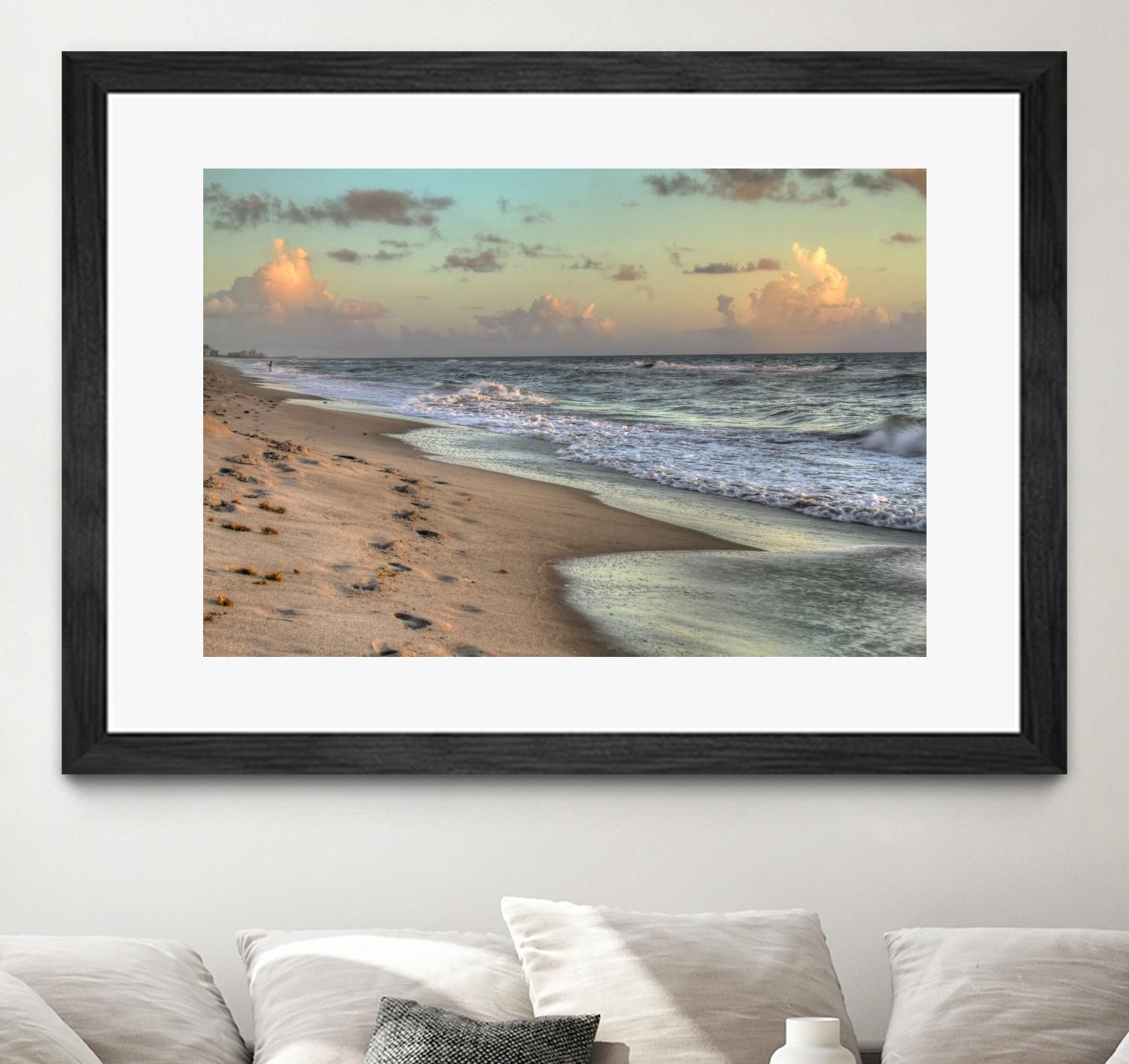 Indialantic 3 by Rene Griffith on GIANT ART - beige costal waves