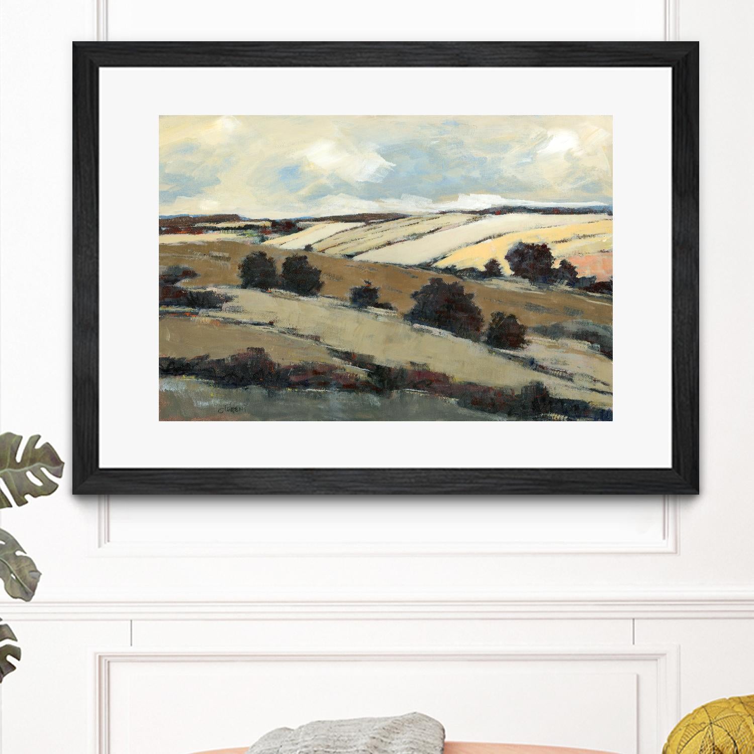 Serene Landscape 1 by Jacques Clement on GIANT ART - beige landscape champs