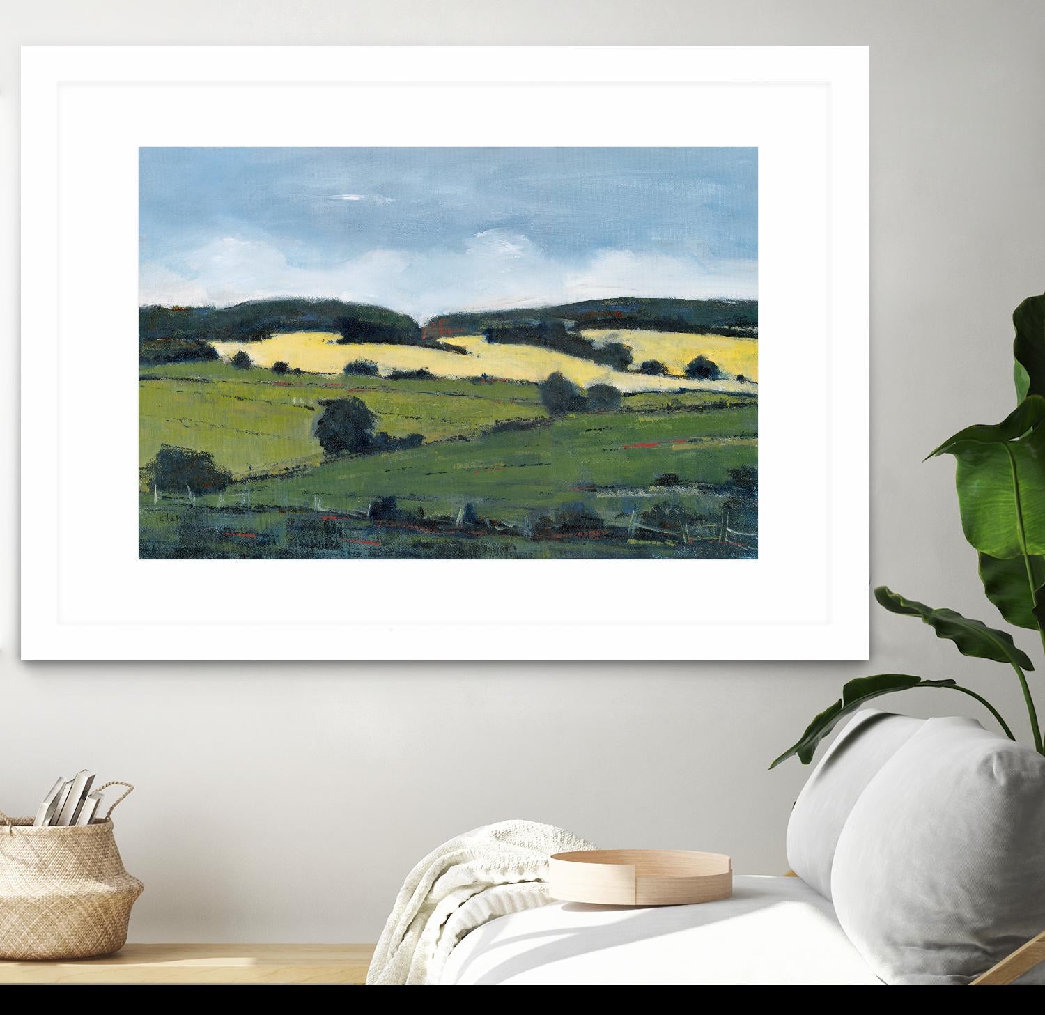 Serene Landscape 2 by Jacques Clement on GIANT ART - green landscape