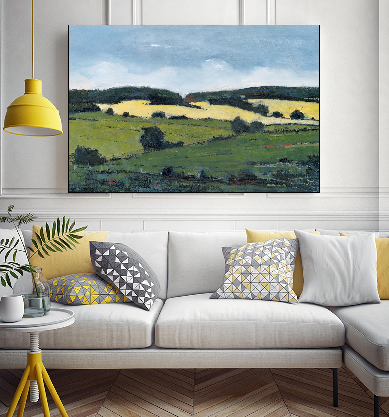 Serene Landscape 2 by Jacques Clement on GIANT ART - green landscape