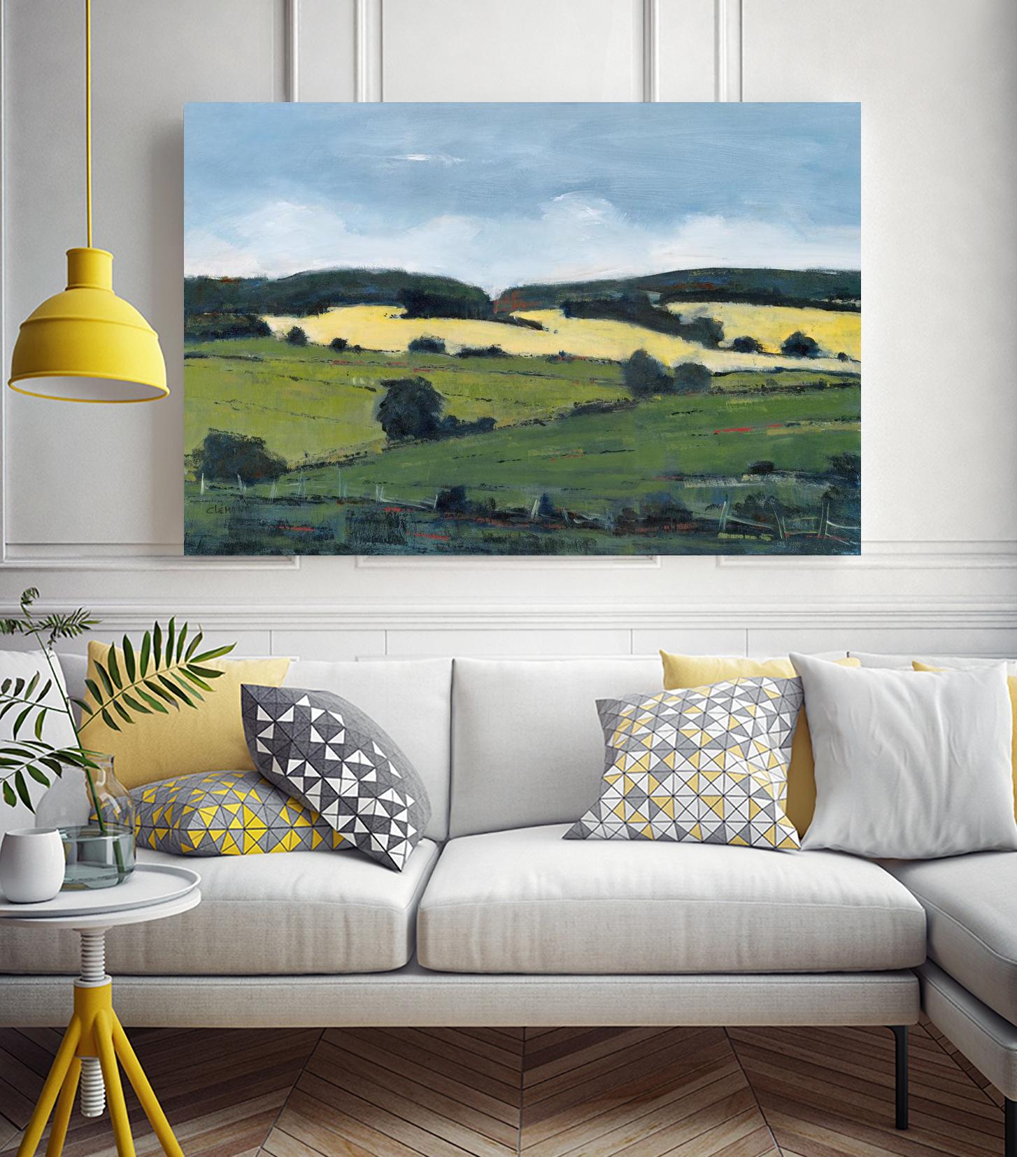 Serene Landscape 2 by Jacques Clement on GIANT ART - green landscape