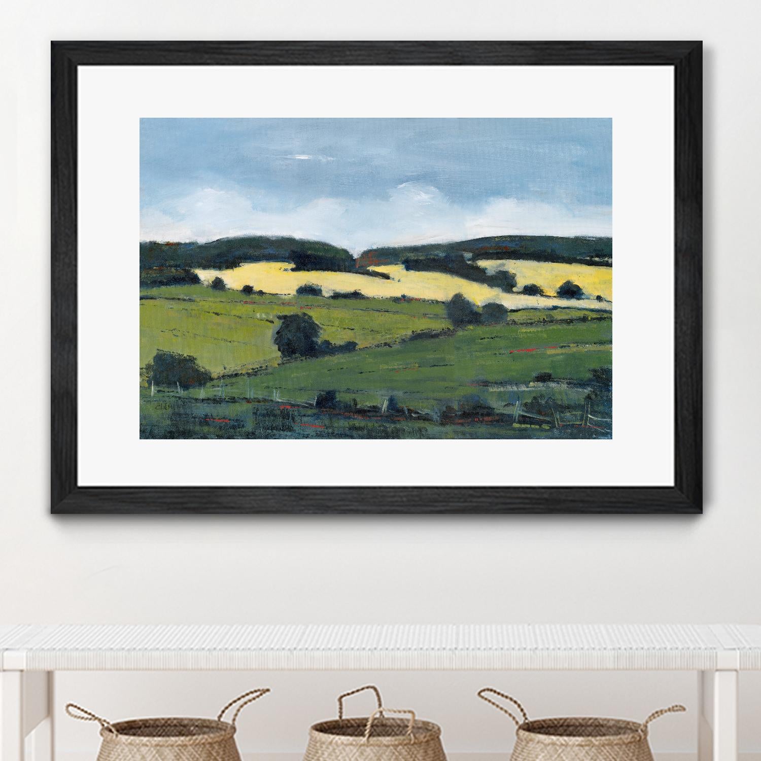 Serene Landscape 2 by Jacques Clement on GIANT ART - green landscape