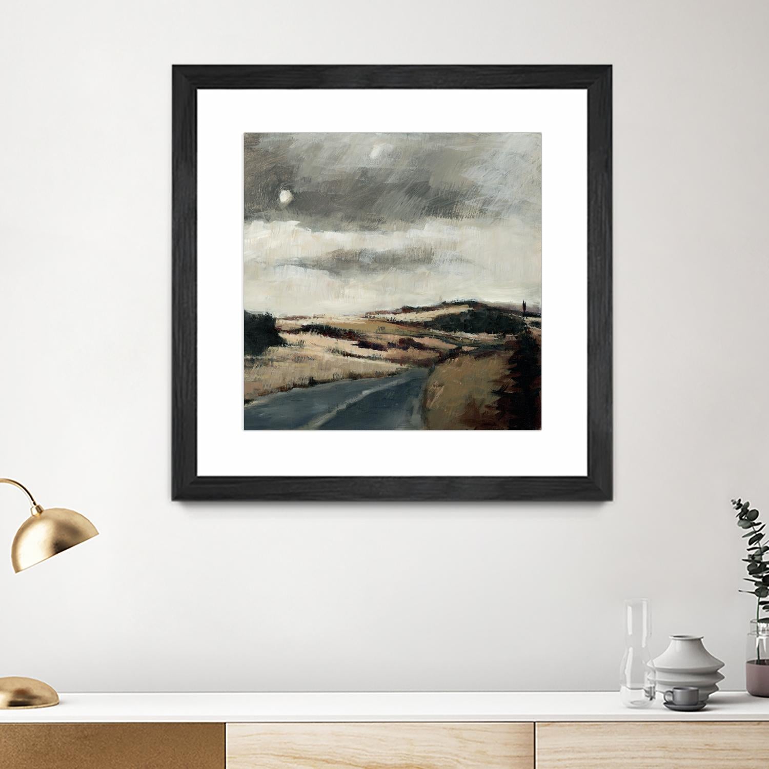 Serene Landscape 3 by Jacques Clement on GIANT ART - beige landscape path