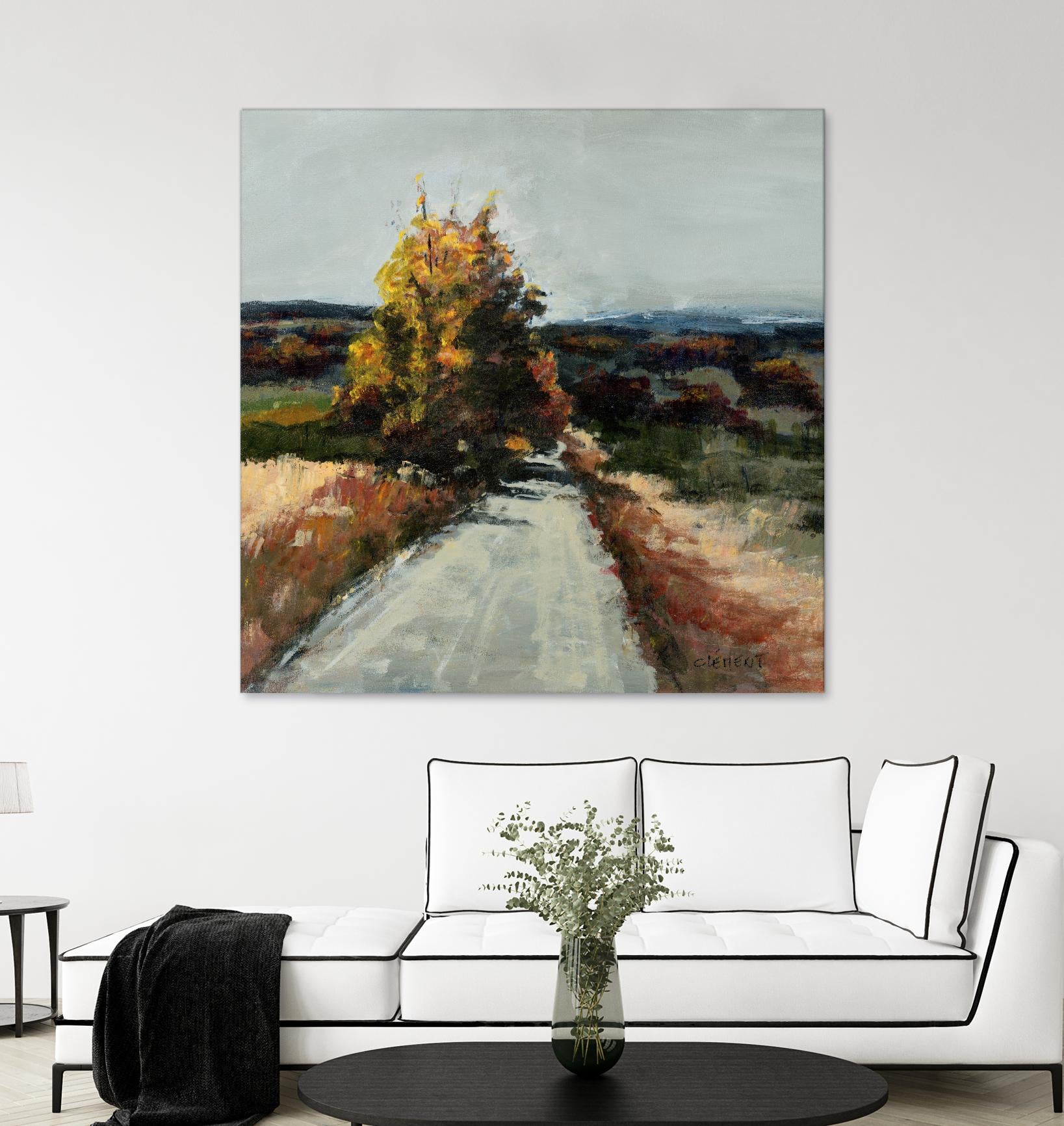Serene Landscape 4 by Jacques Clement on GIANT ART - orange landscape path